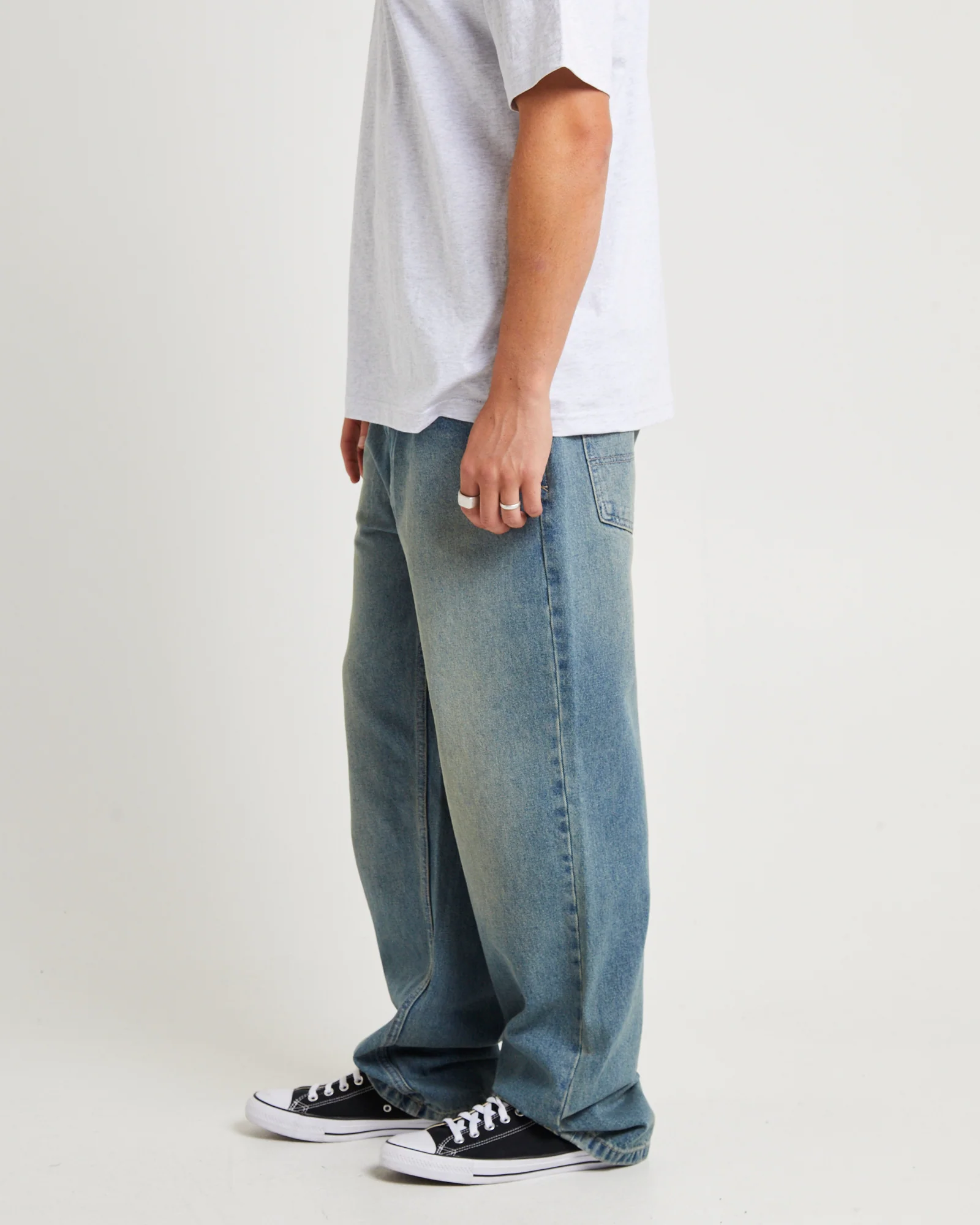 A5 Baggy Denim Jeans Carson Indigo - Image 4