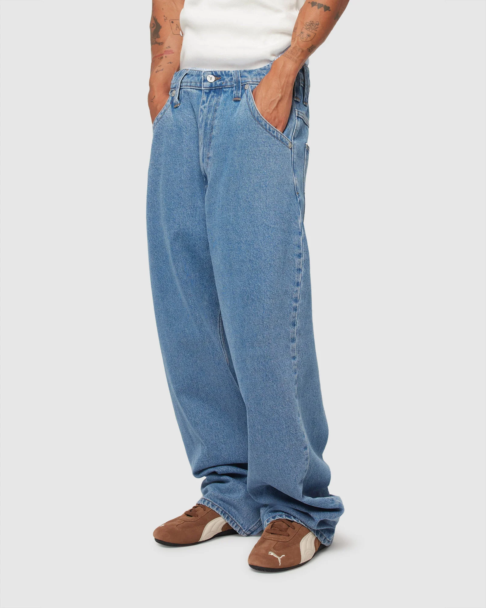 A6 Big Baggy Denim Jeans Corey Patch - Image 5