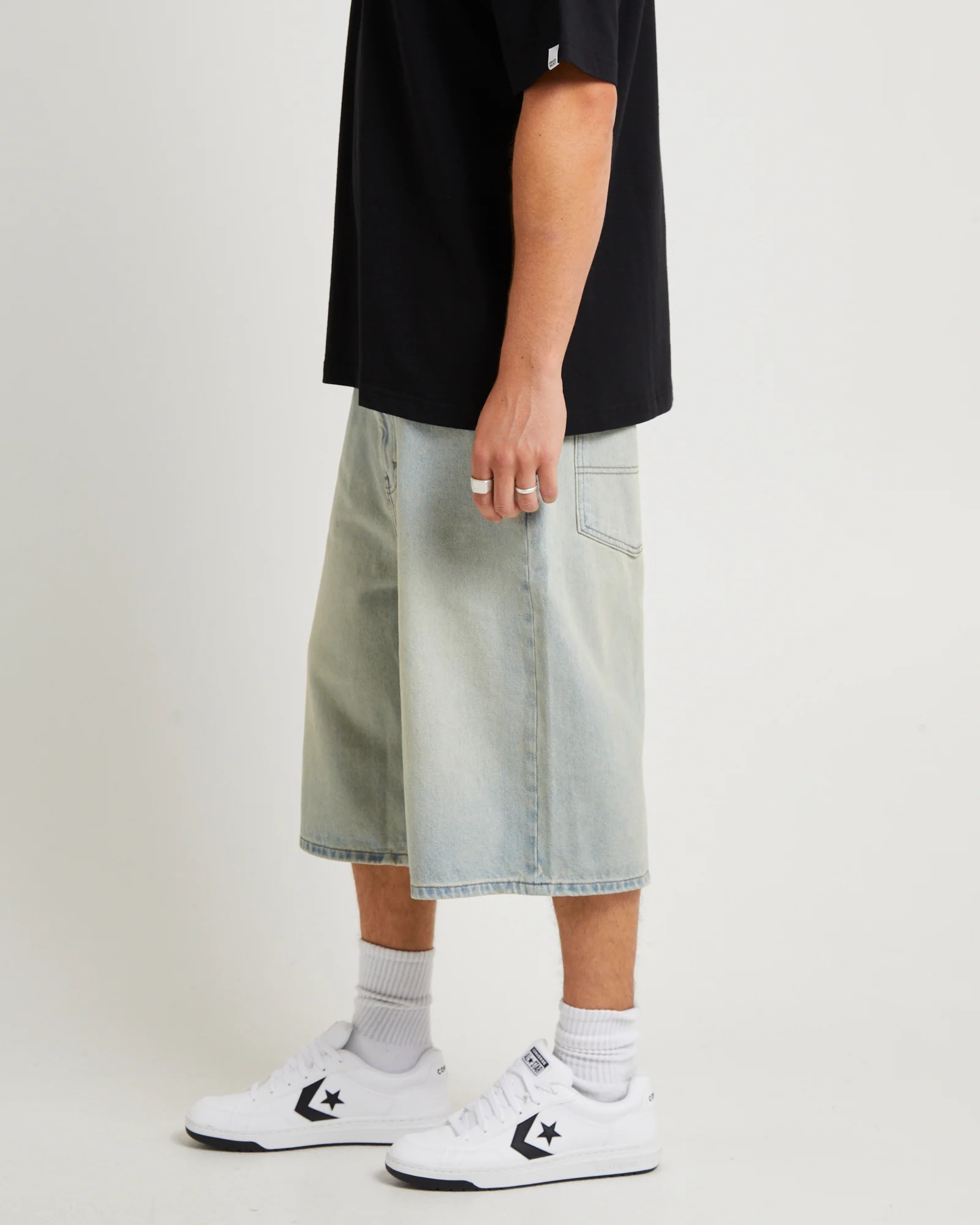 A6 Big Baggy Denim Jorts Milo - Image 3