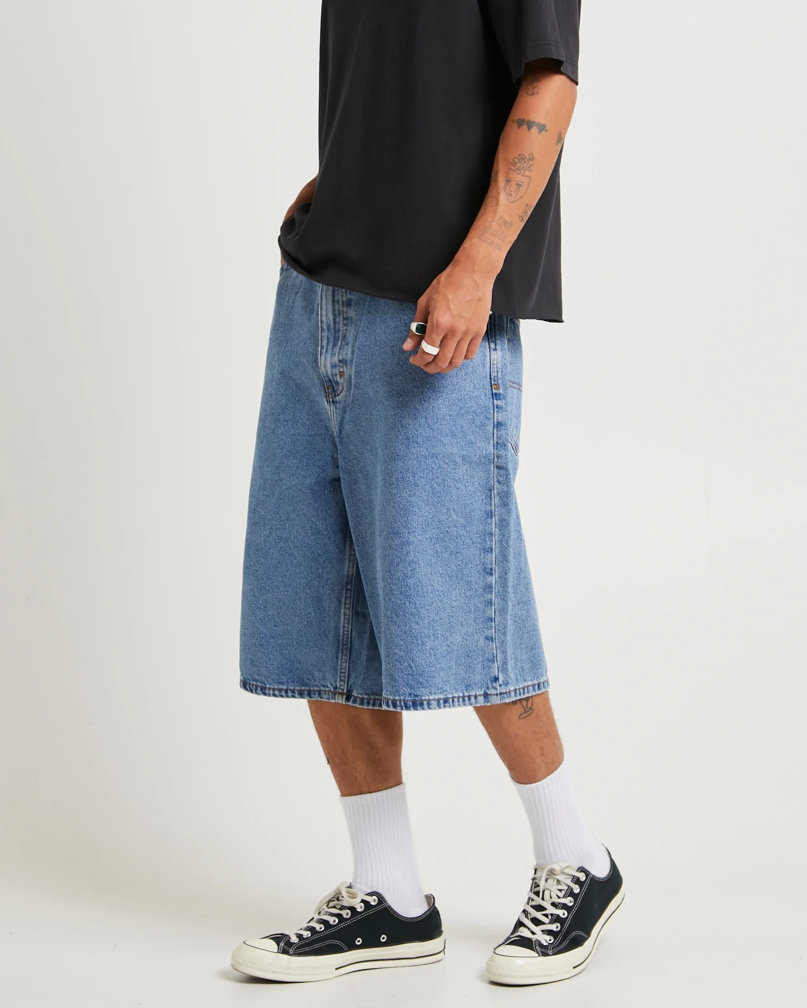 A6 Big Baggy Denim Shorts Davis - Image 4