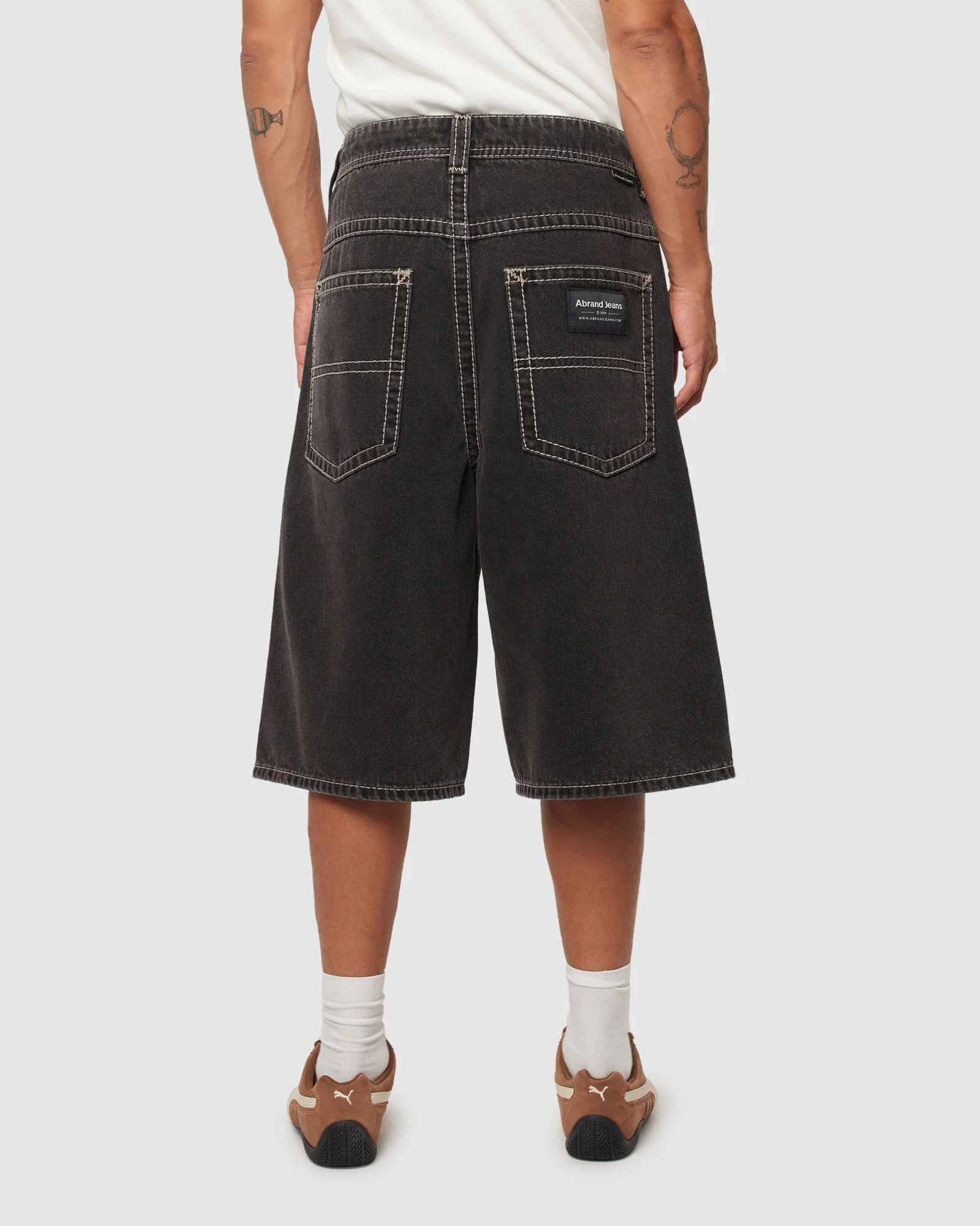 A6 Big Stitch Denim Shorts Frank - Image 2