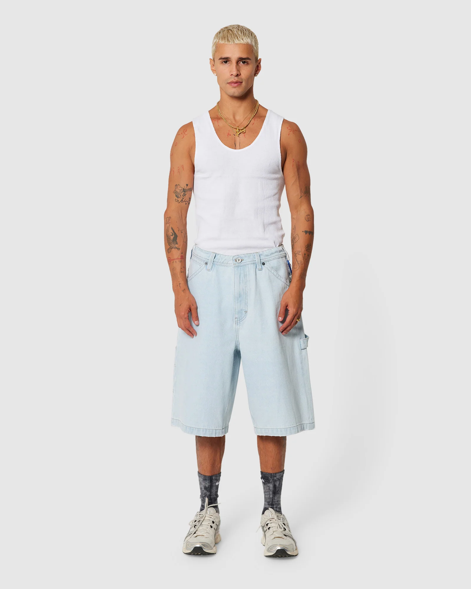 A6 Big Work Denim Shorts Hanks - Image 2