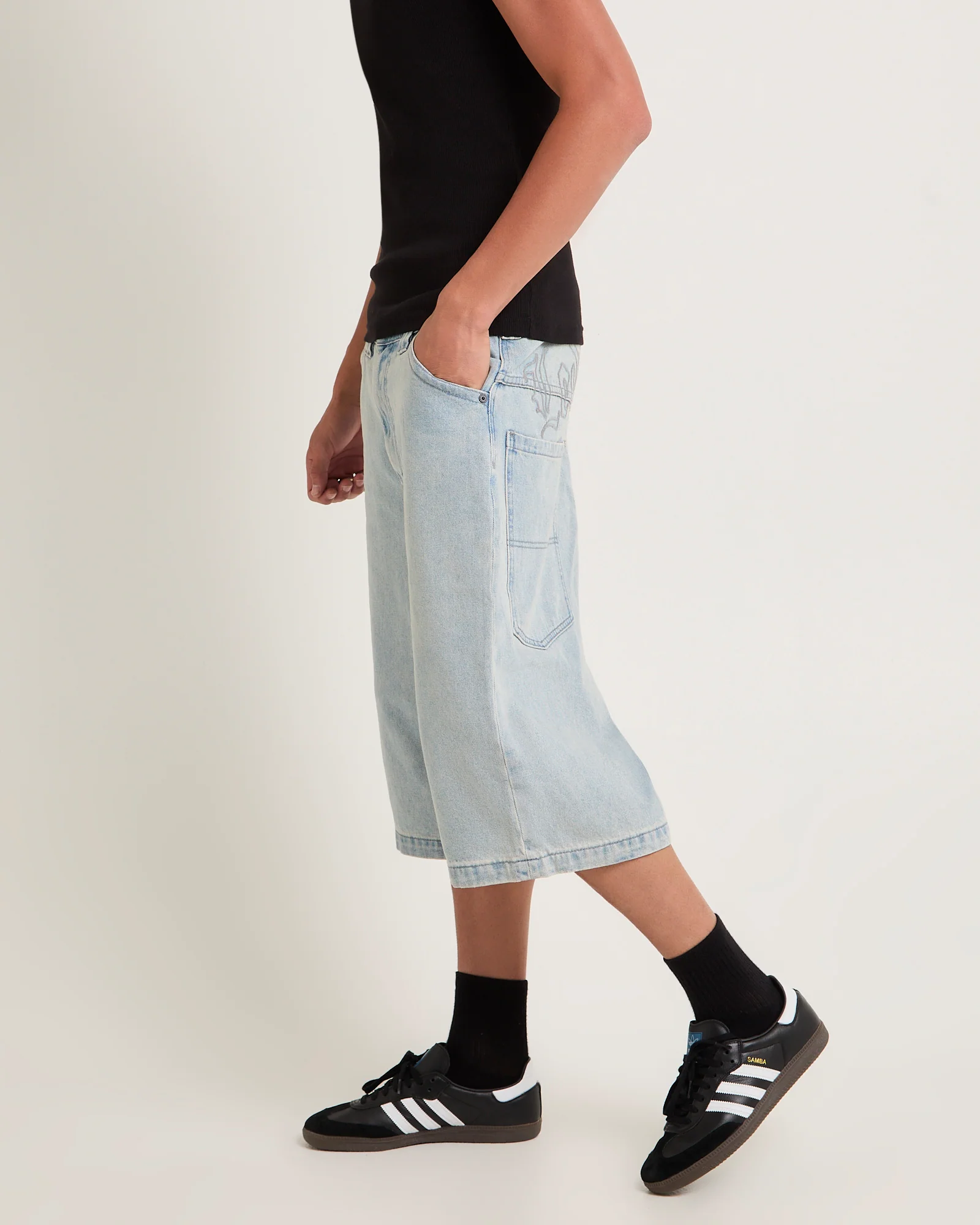 A7 Mega Baggy Denim Shorts Wayne - Image 3