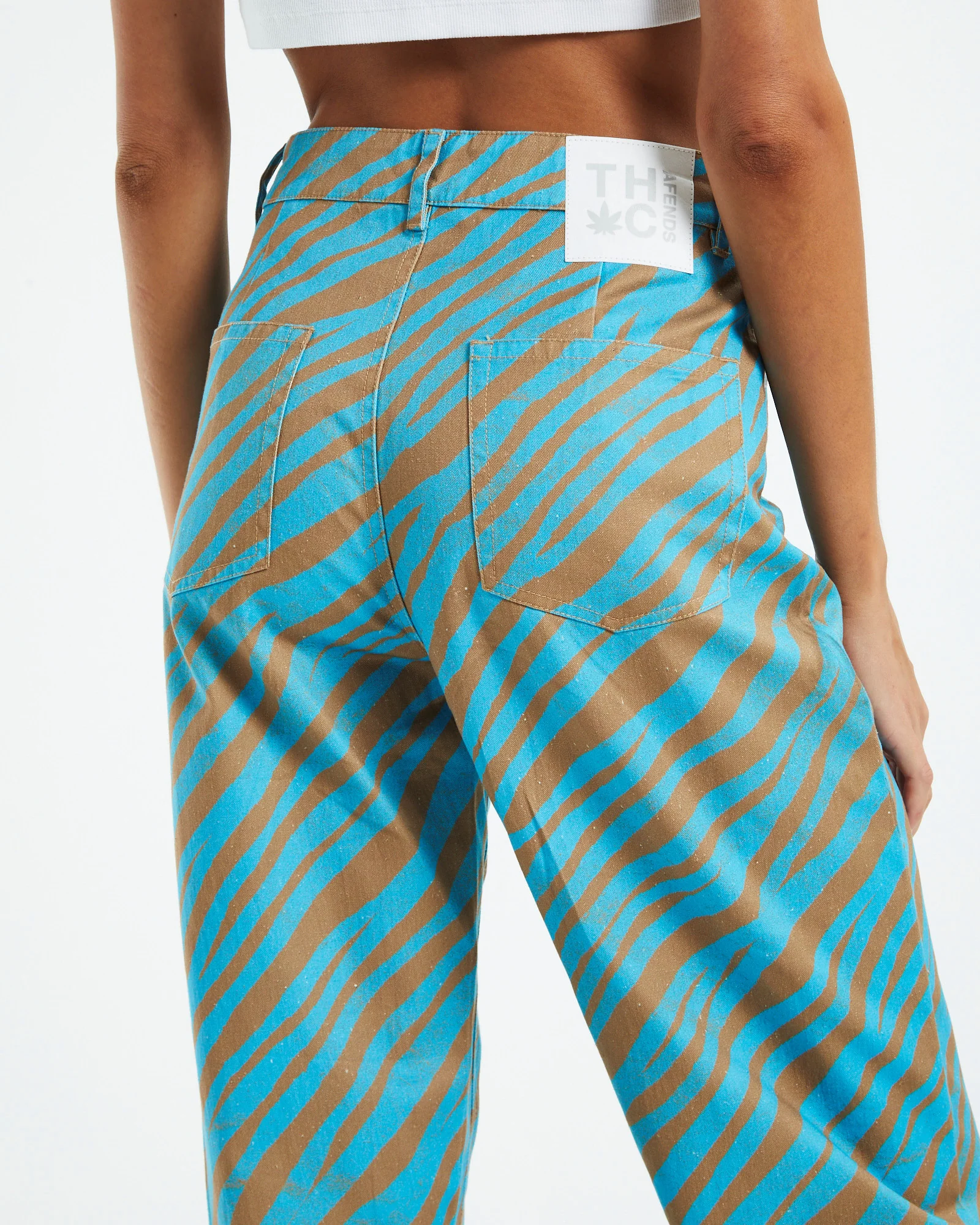 Adi Shelby Hemp Wide Leg Long Pants Blue Stripe - Image 5