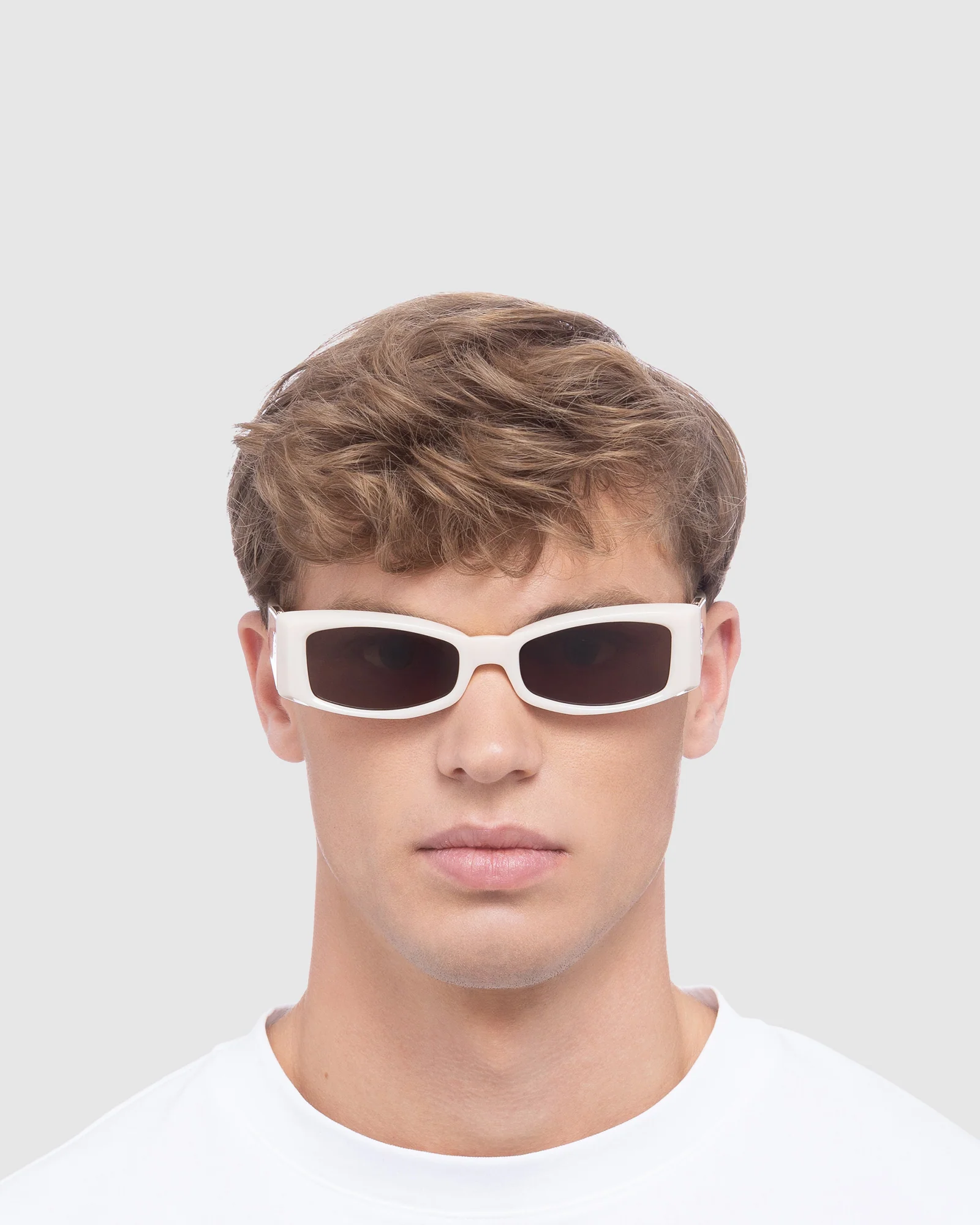 Afends X Le Specs Pretense Sunglasses Off White - Image 3