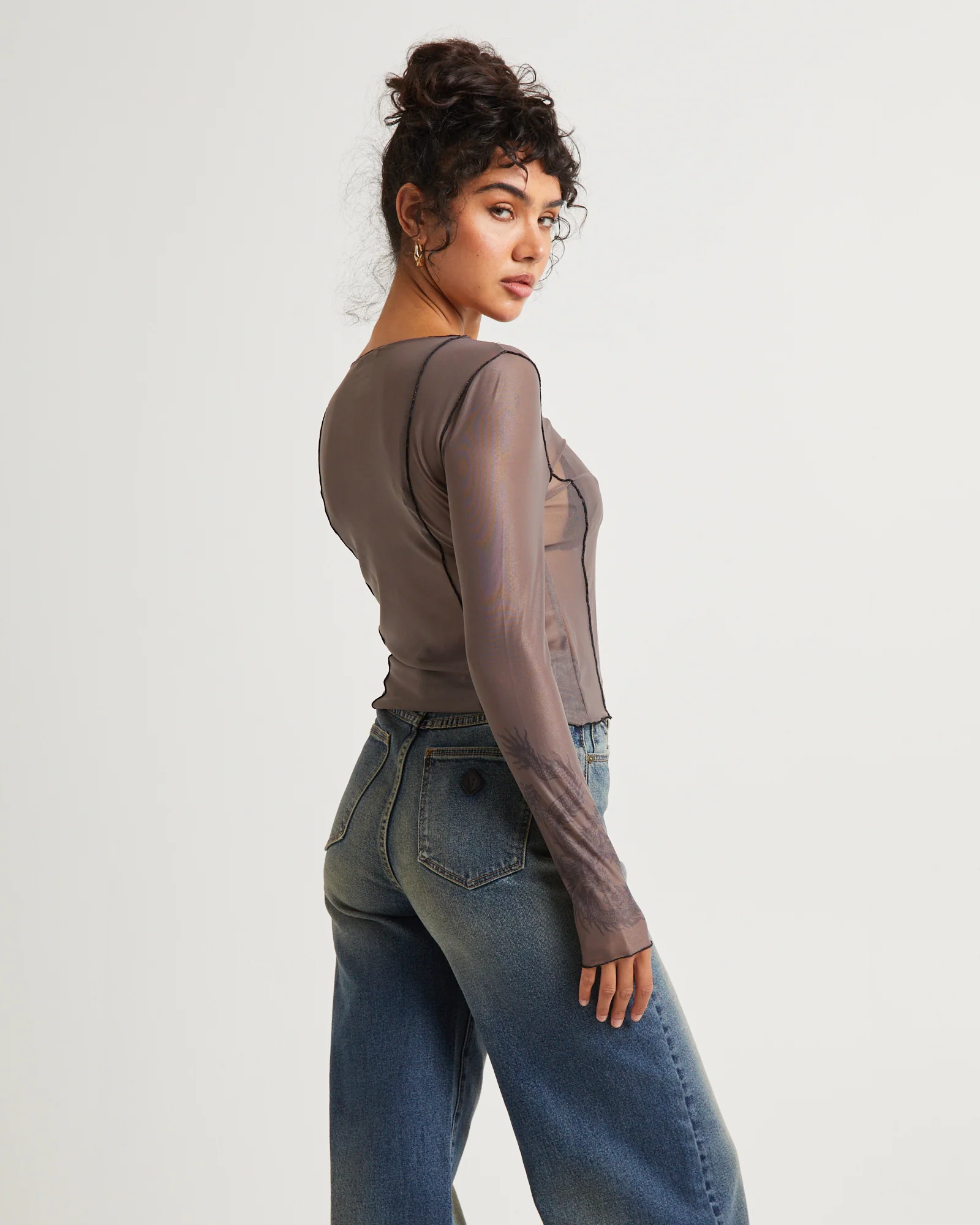 Akio Mesh Long Sleeve Top - Image 3