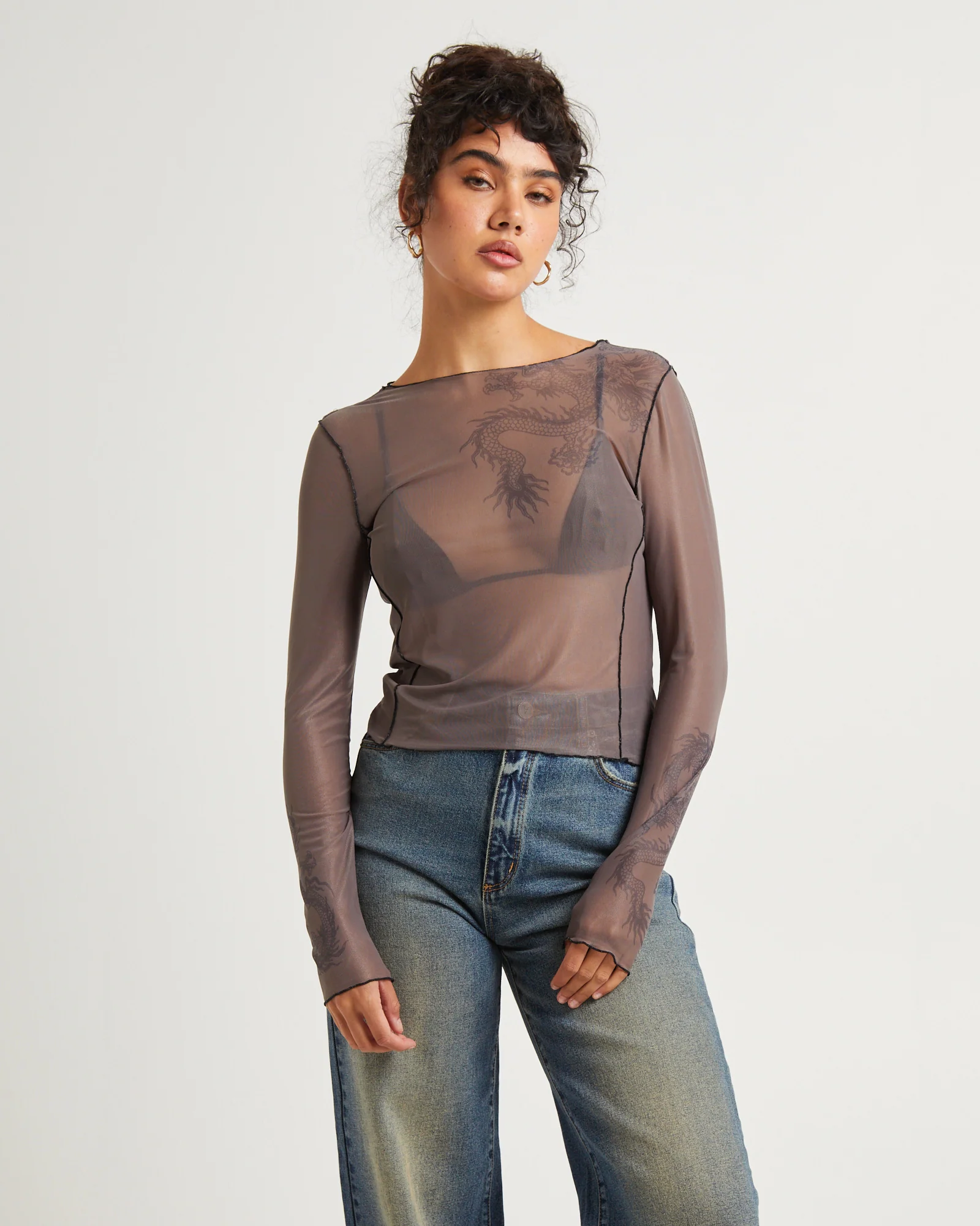 Akio Mesh Long Sleeve Top - Image 4