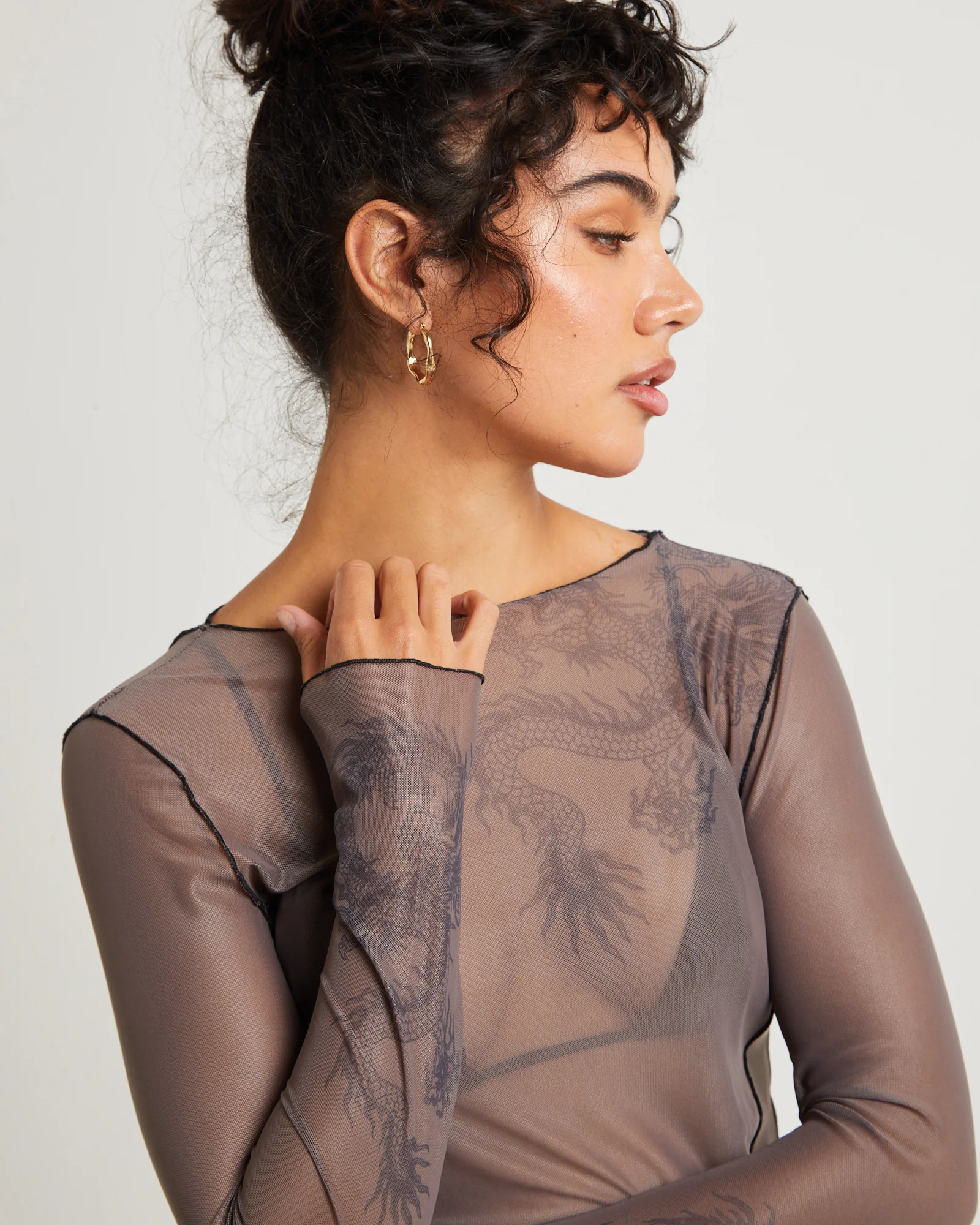 Akio Mesh Long Sleeve Top - Image 5