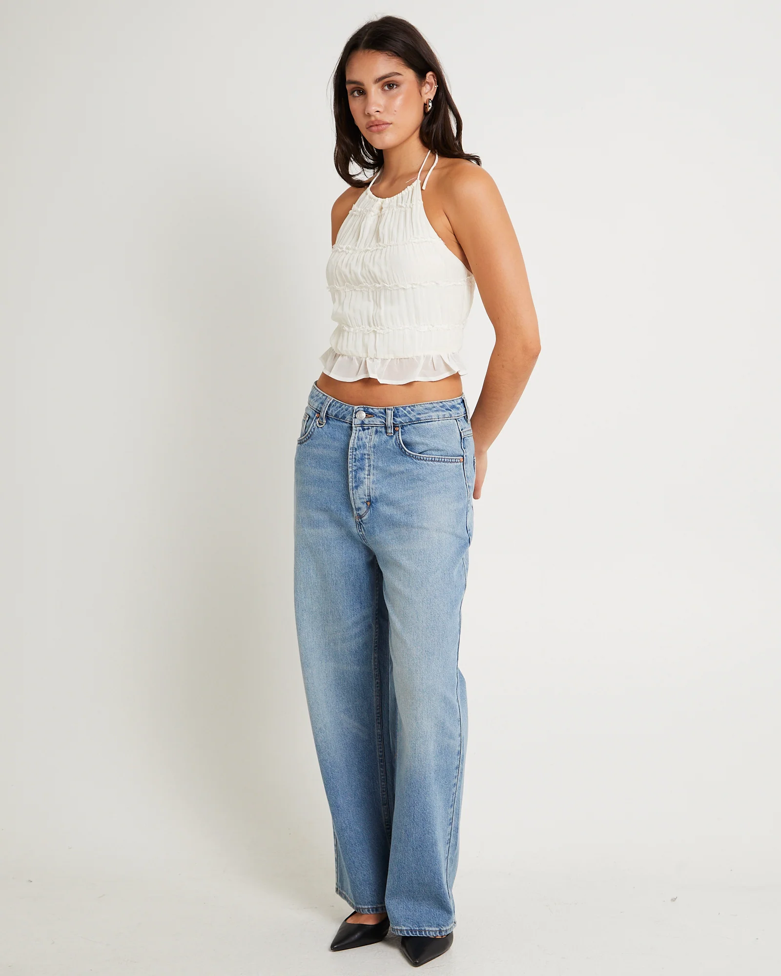 Alda Shirred Backless Top - Image 4