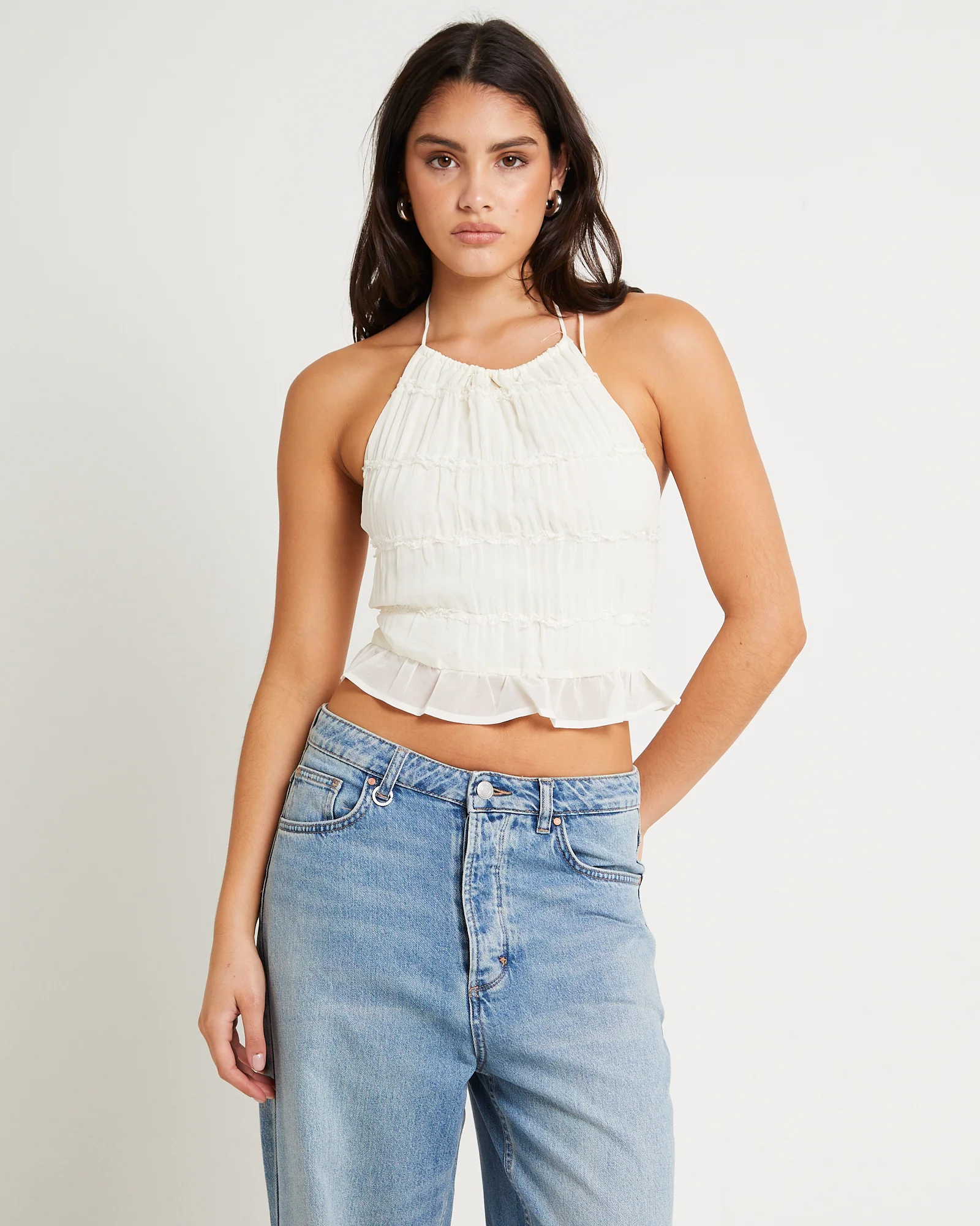Alda Shirred Backless Top - Image 5