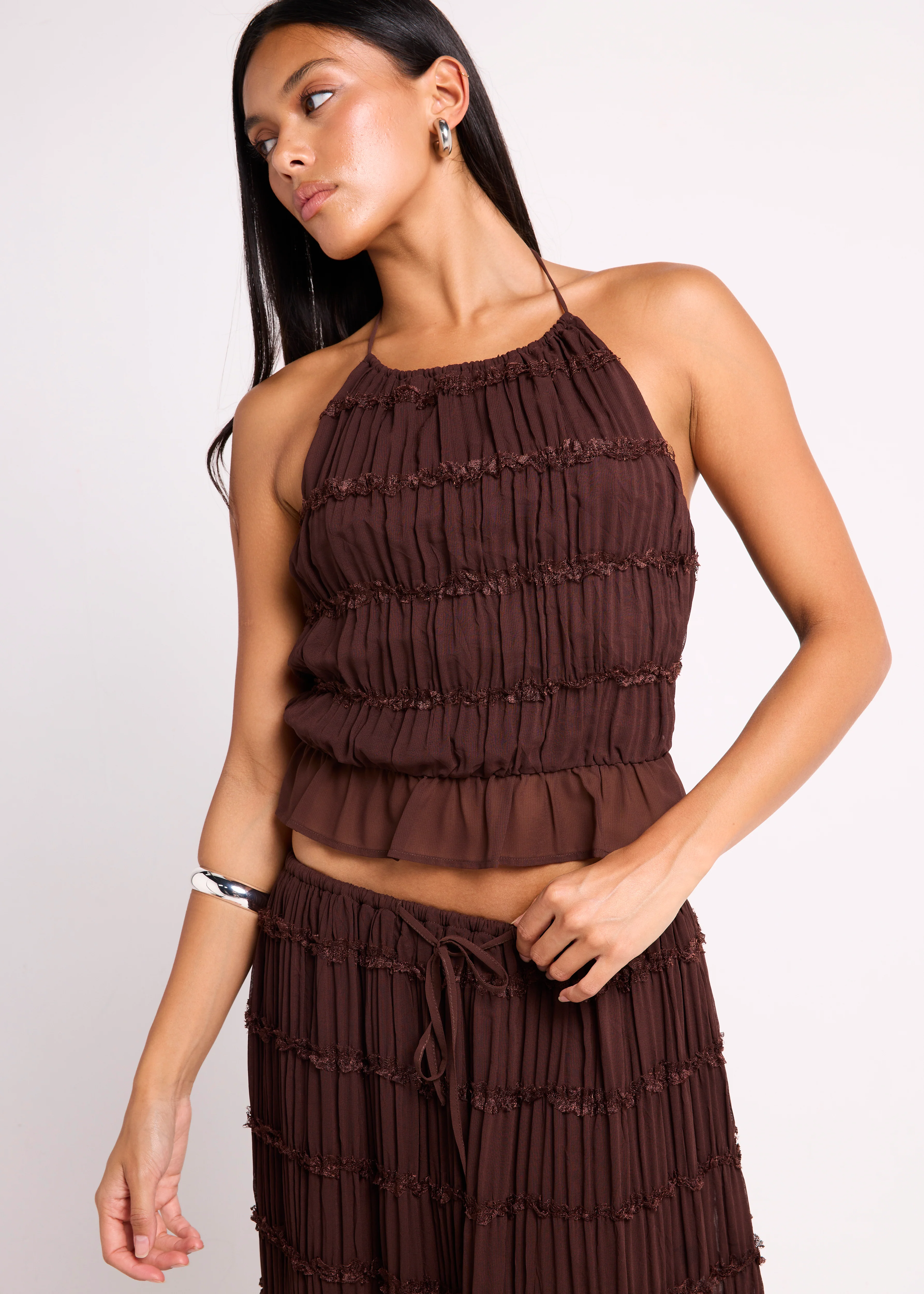 Alda Shirred Backless Top - Image 5