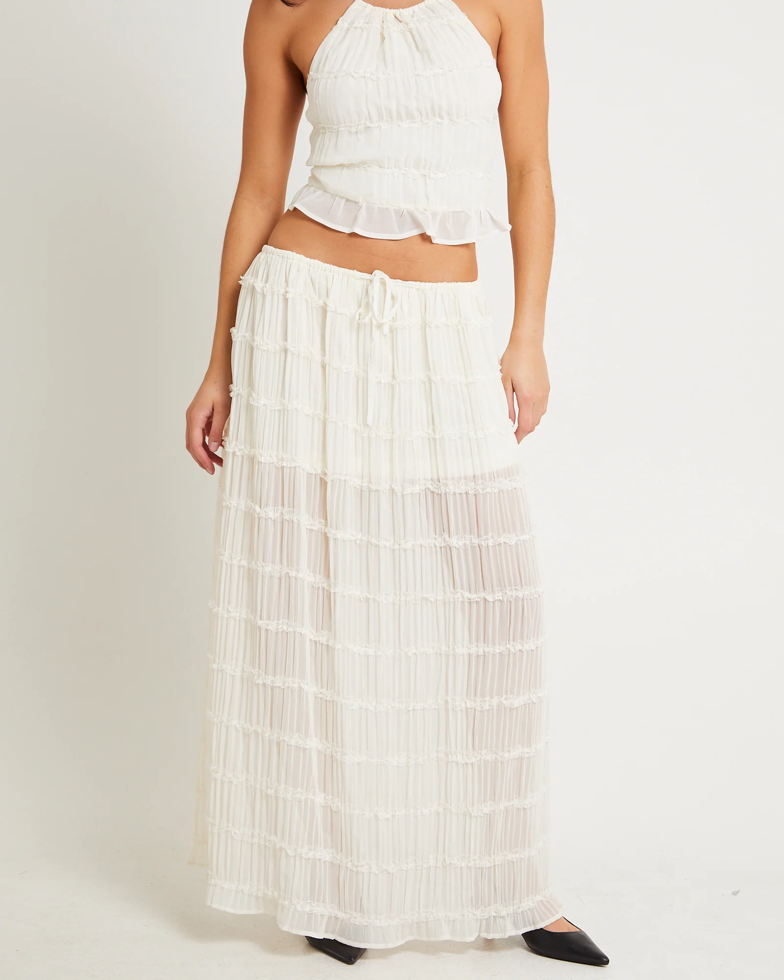 Alda Shirred Maxi Skirt - Image 3