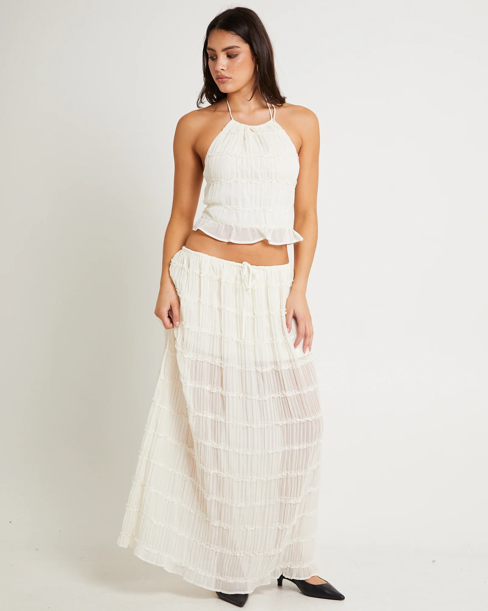 Alda Shirred Maxi Skirt - Image 4