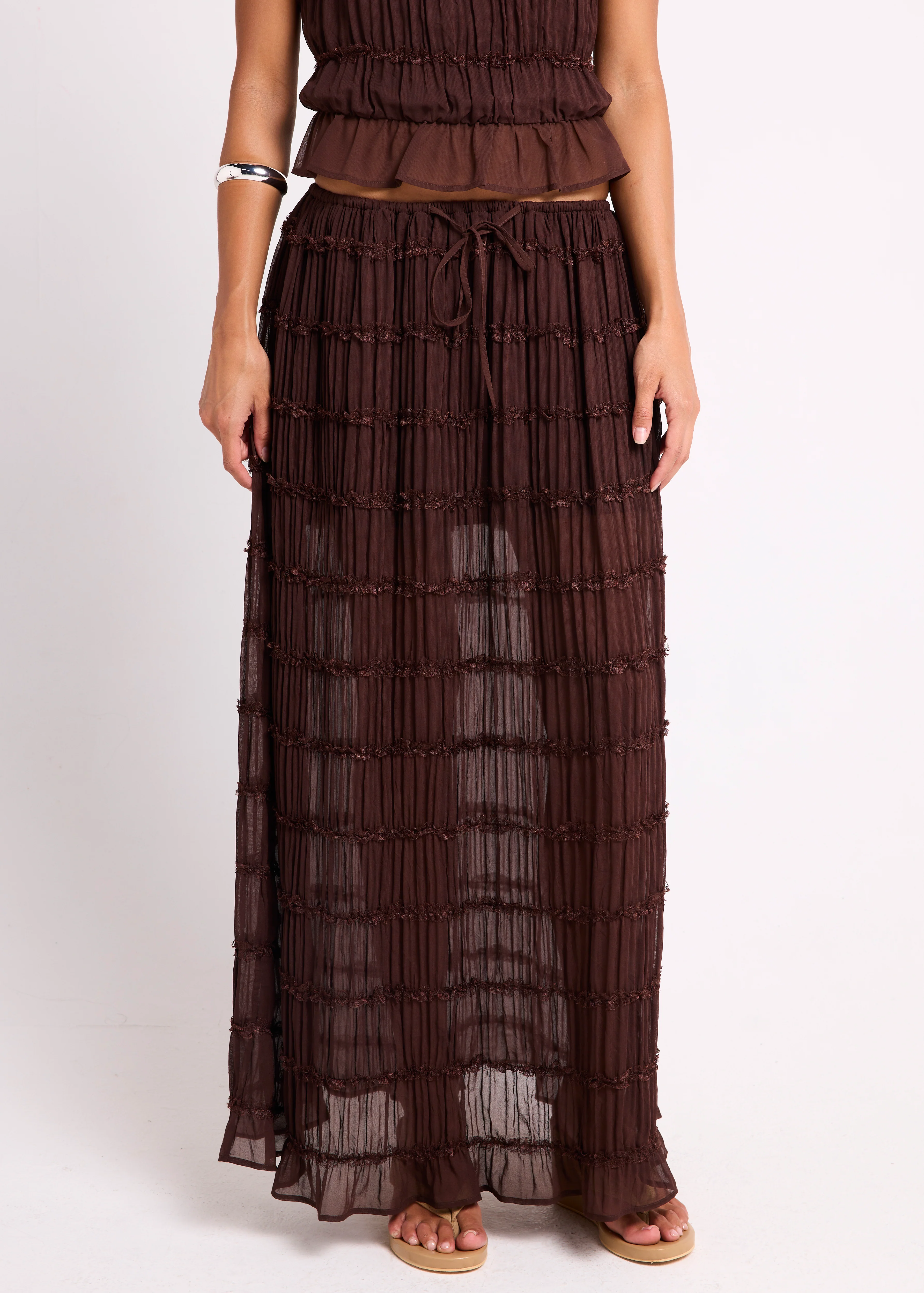 Alda Shirred Maxi Skirt - Image 2