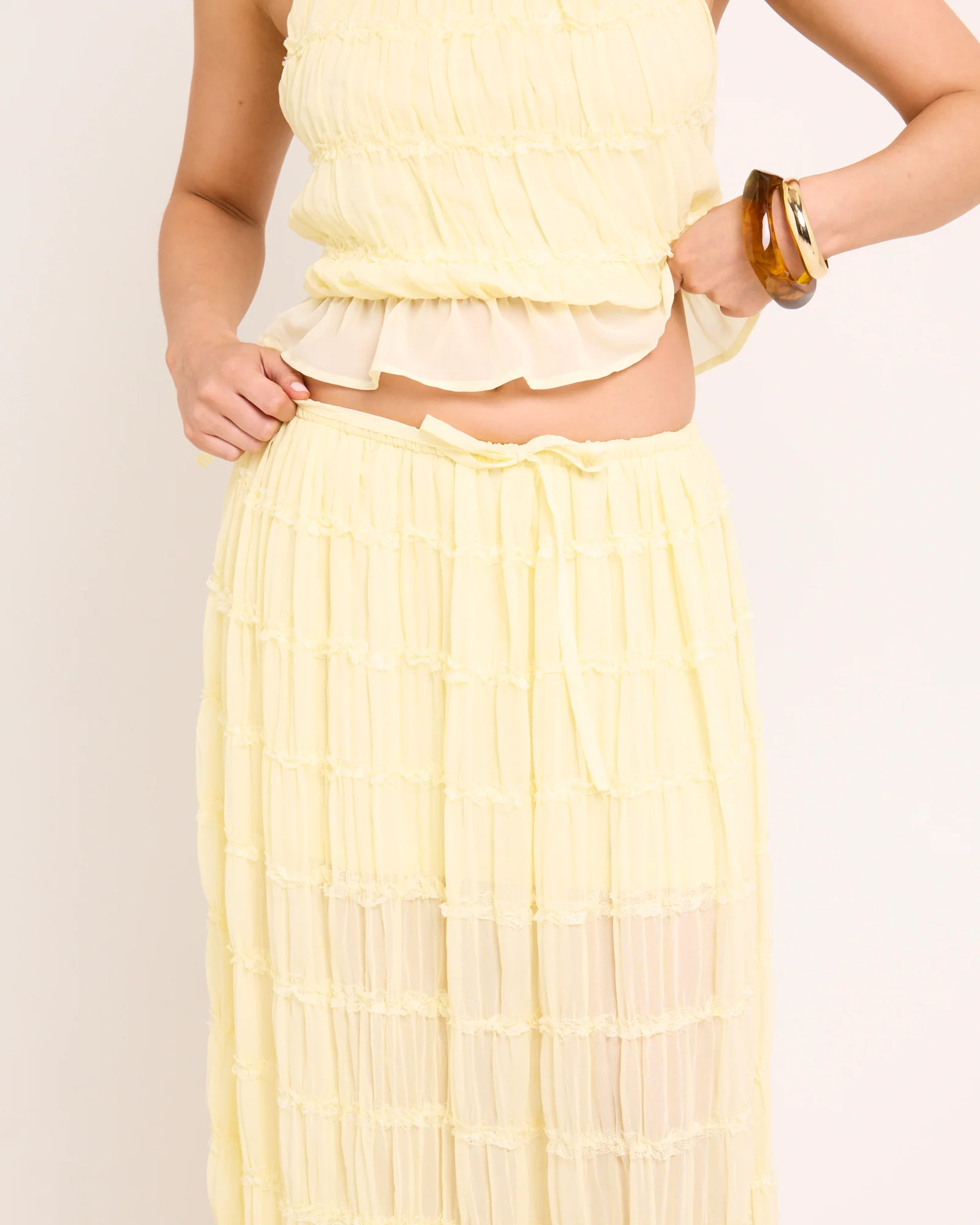 Alda Shirred Maxi Skirt - Image 5