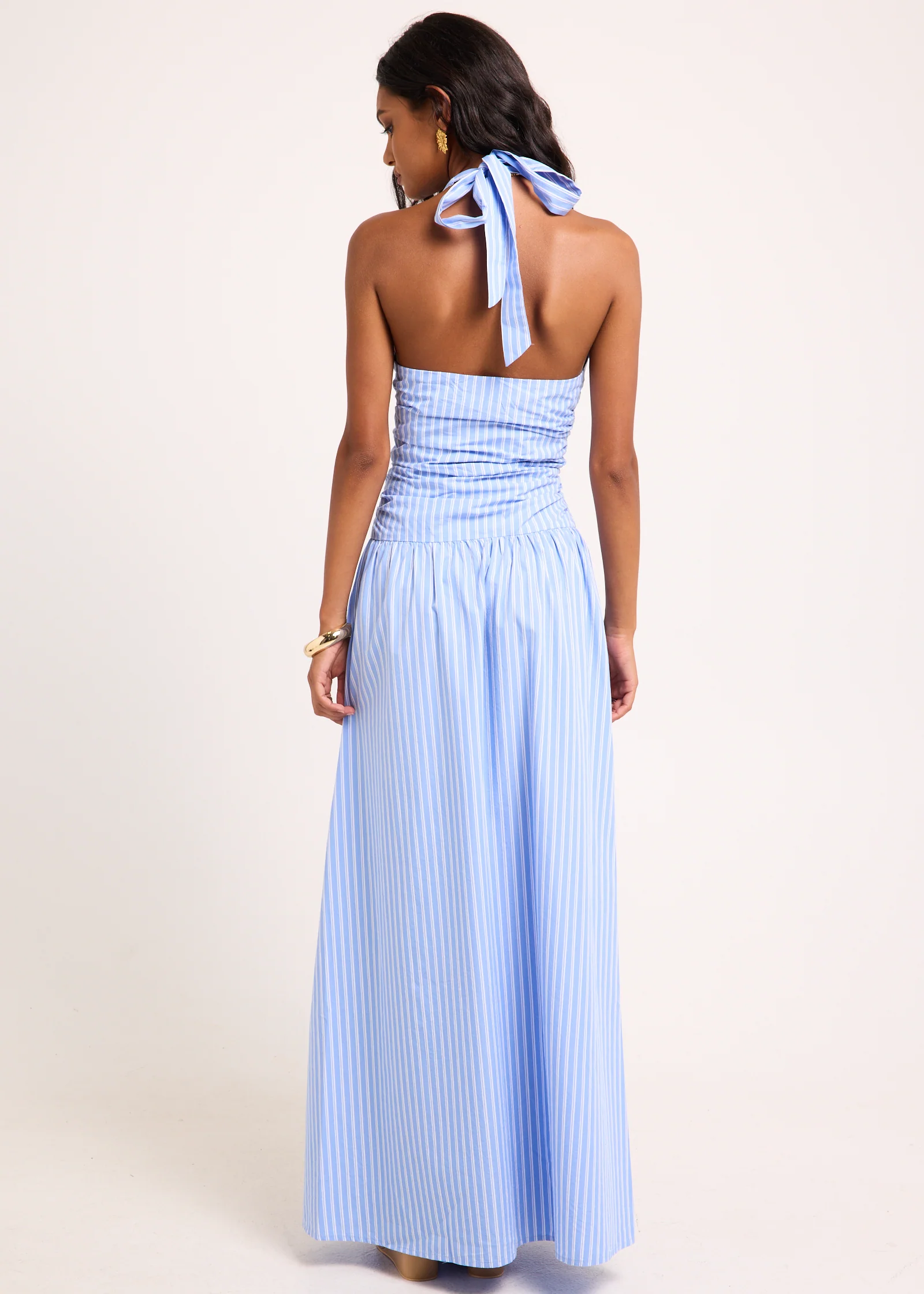 Alex Plunge Striped Maxi Dress - Image 2