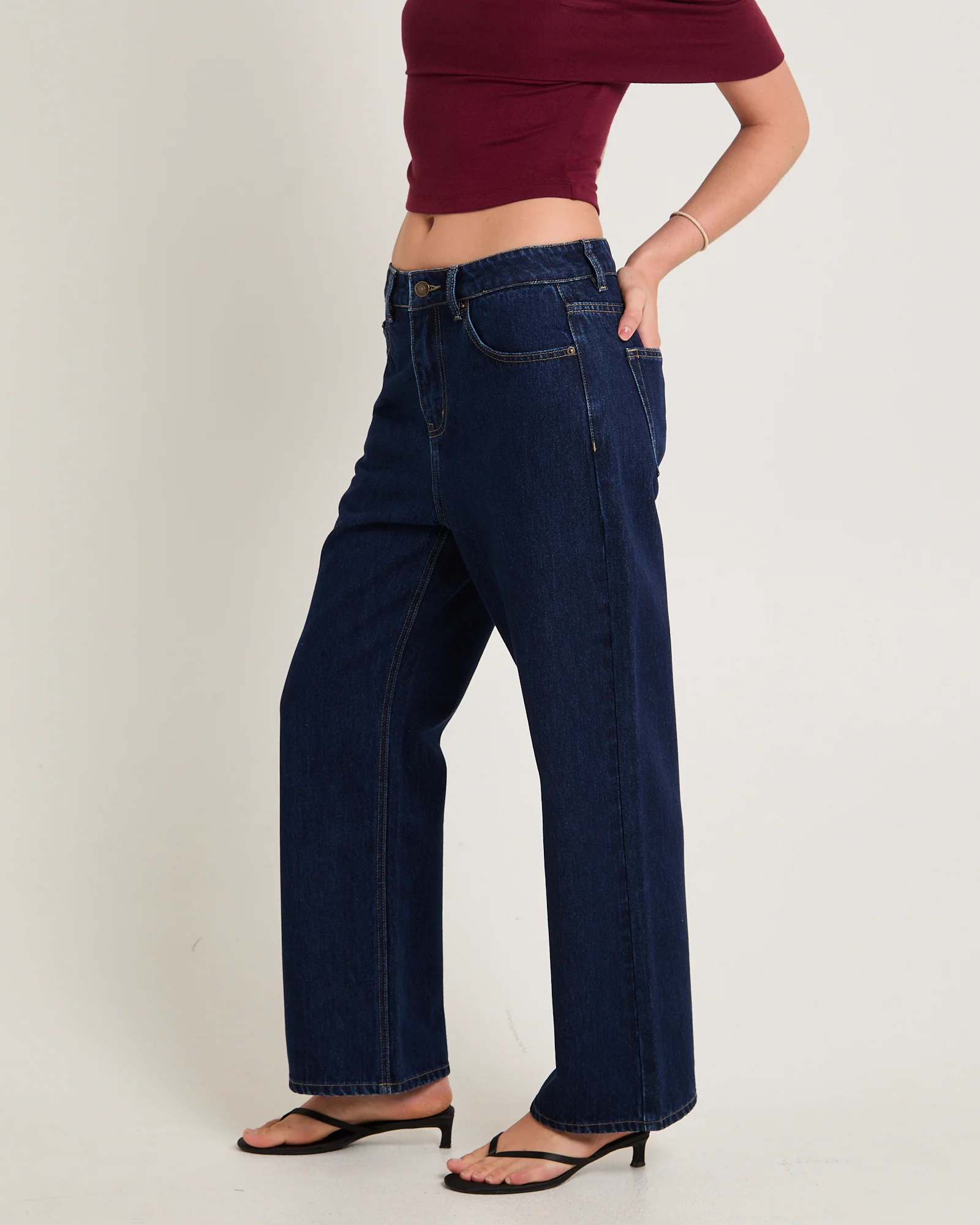 Alexa Mid Rise Denim Jeans Petite Relaxed - Image 4