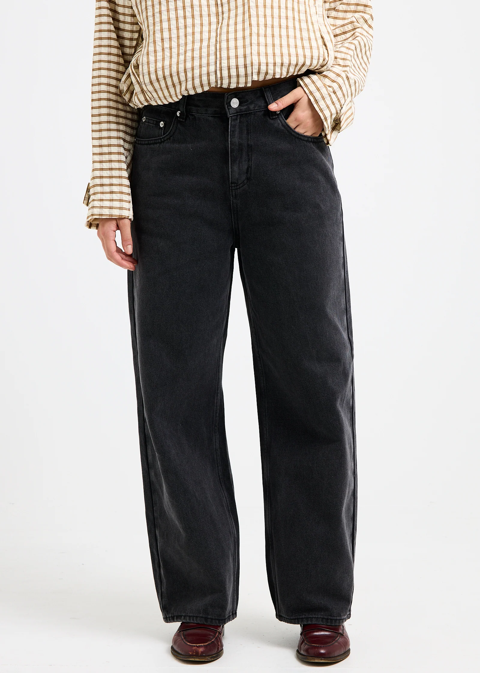Alexa Mid Rise Denim Jeans Petite Relaxed - Image 2