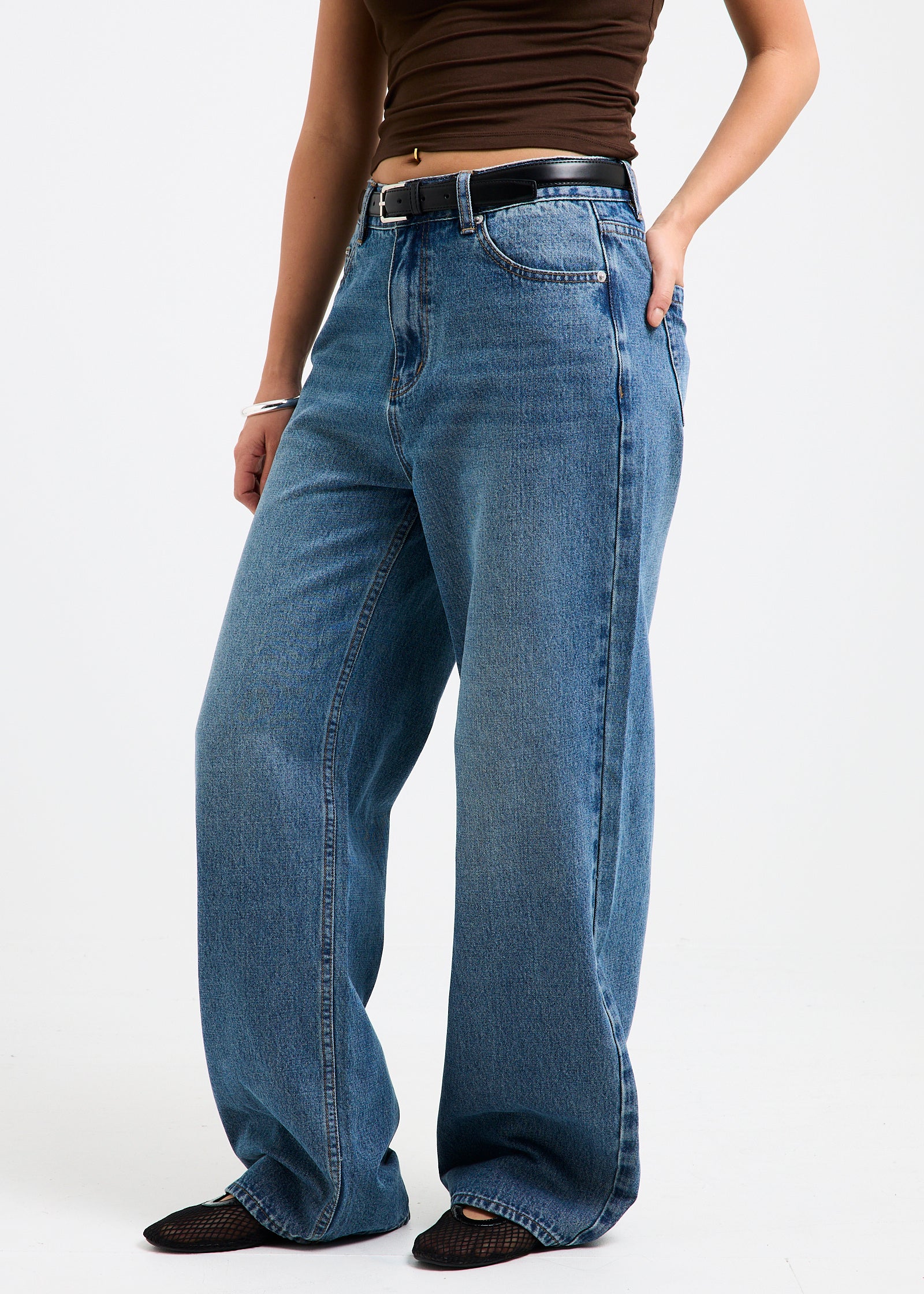Alexa Mid Rise Relaxed Denim Jeans - Image 3