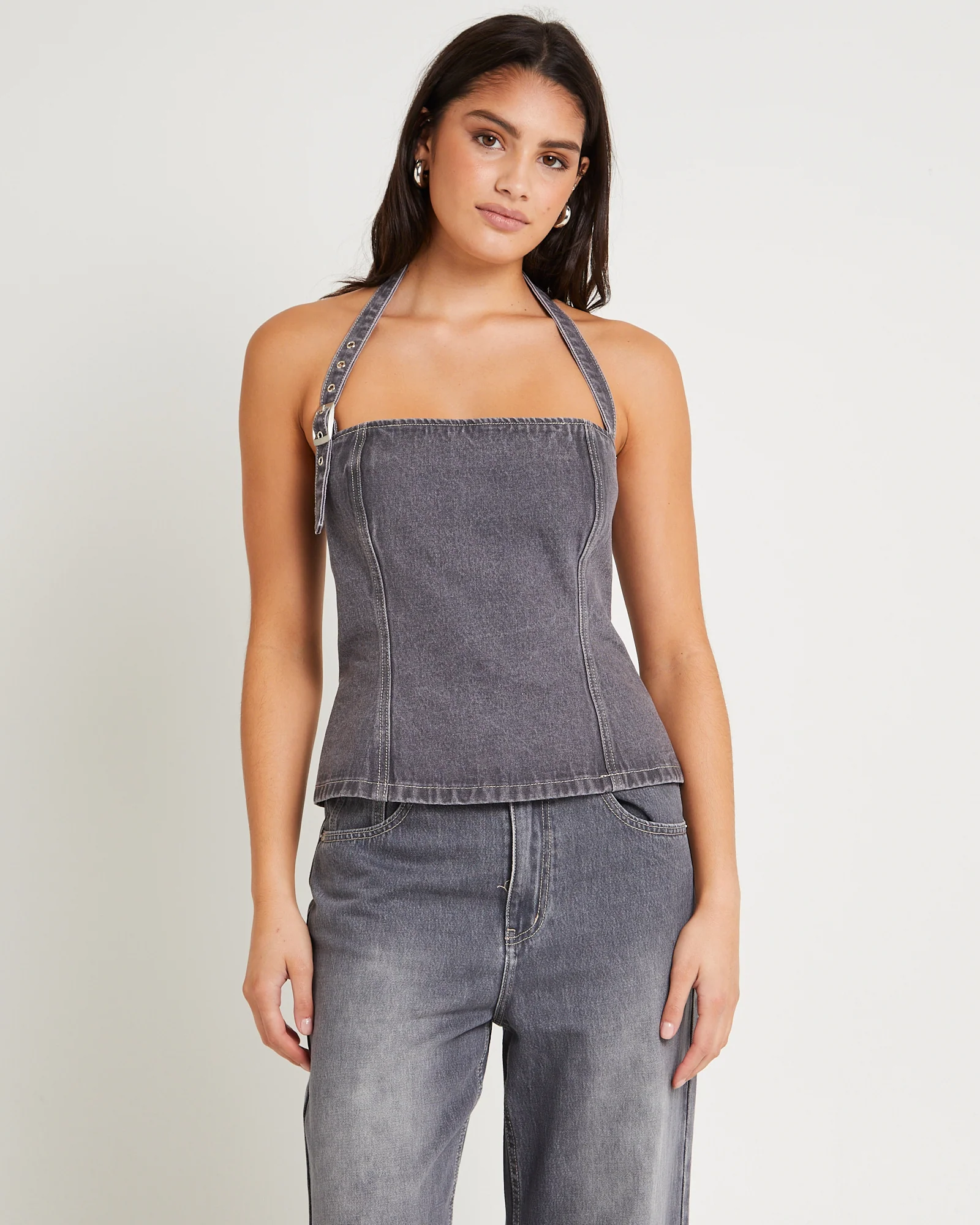 Allegra Corset Denim Top - Image 3