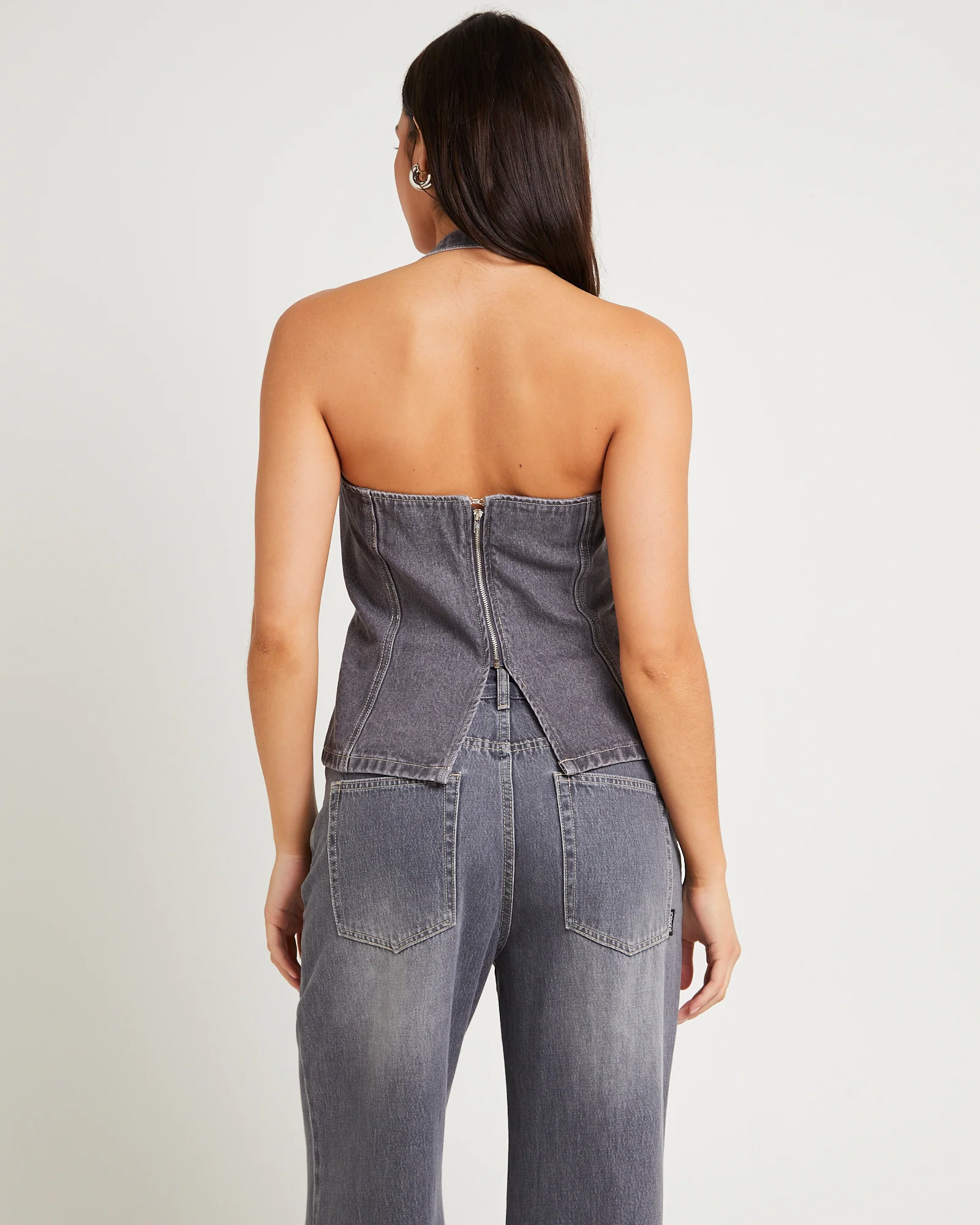 Allegra Corset Denim Top - Image 4