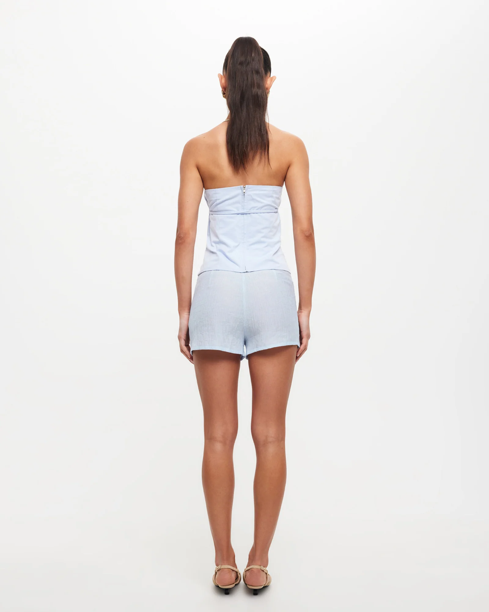 Allure Strapless Top in Pale Blue - Image 2