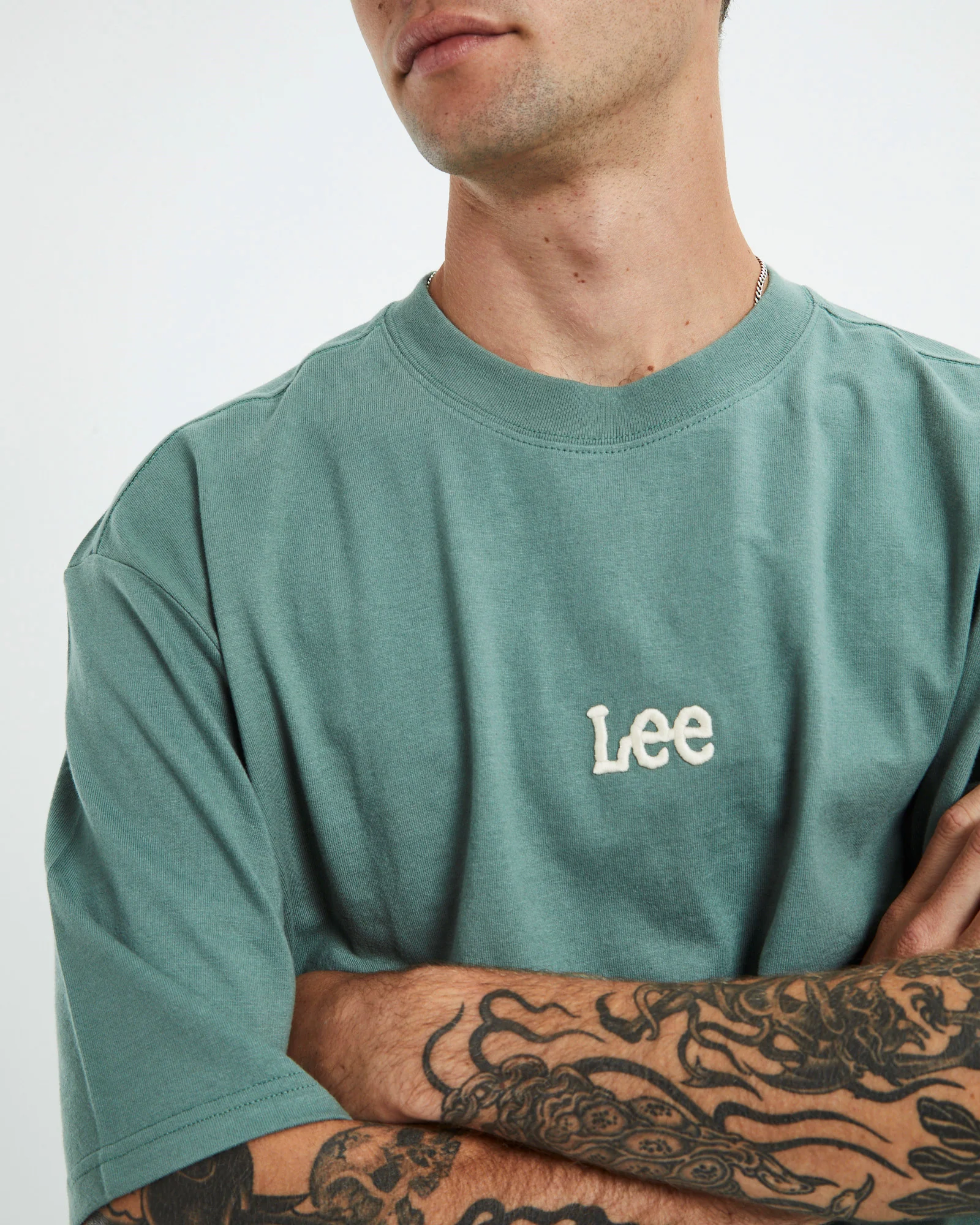Altos Baggy Short Sleeve T-Shirt Smokey Jade Green - Image 5