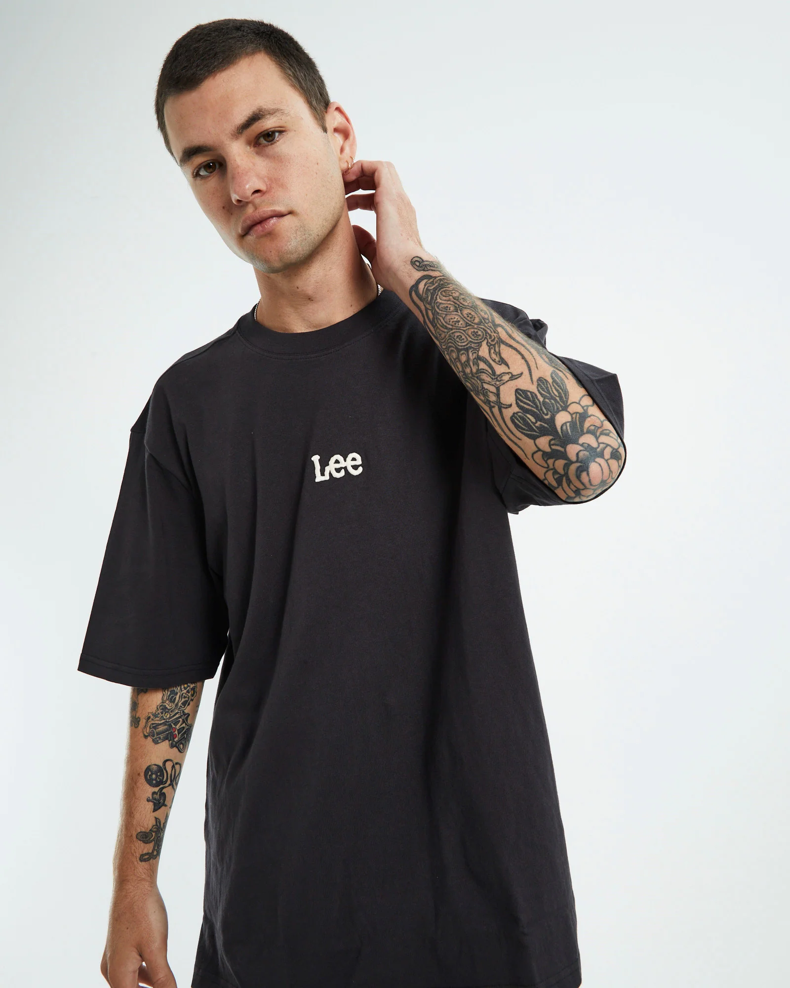Altos Baggy Short Sleeve T-Shirt Worn Black - Image 6