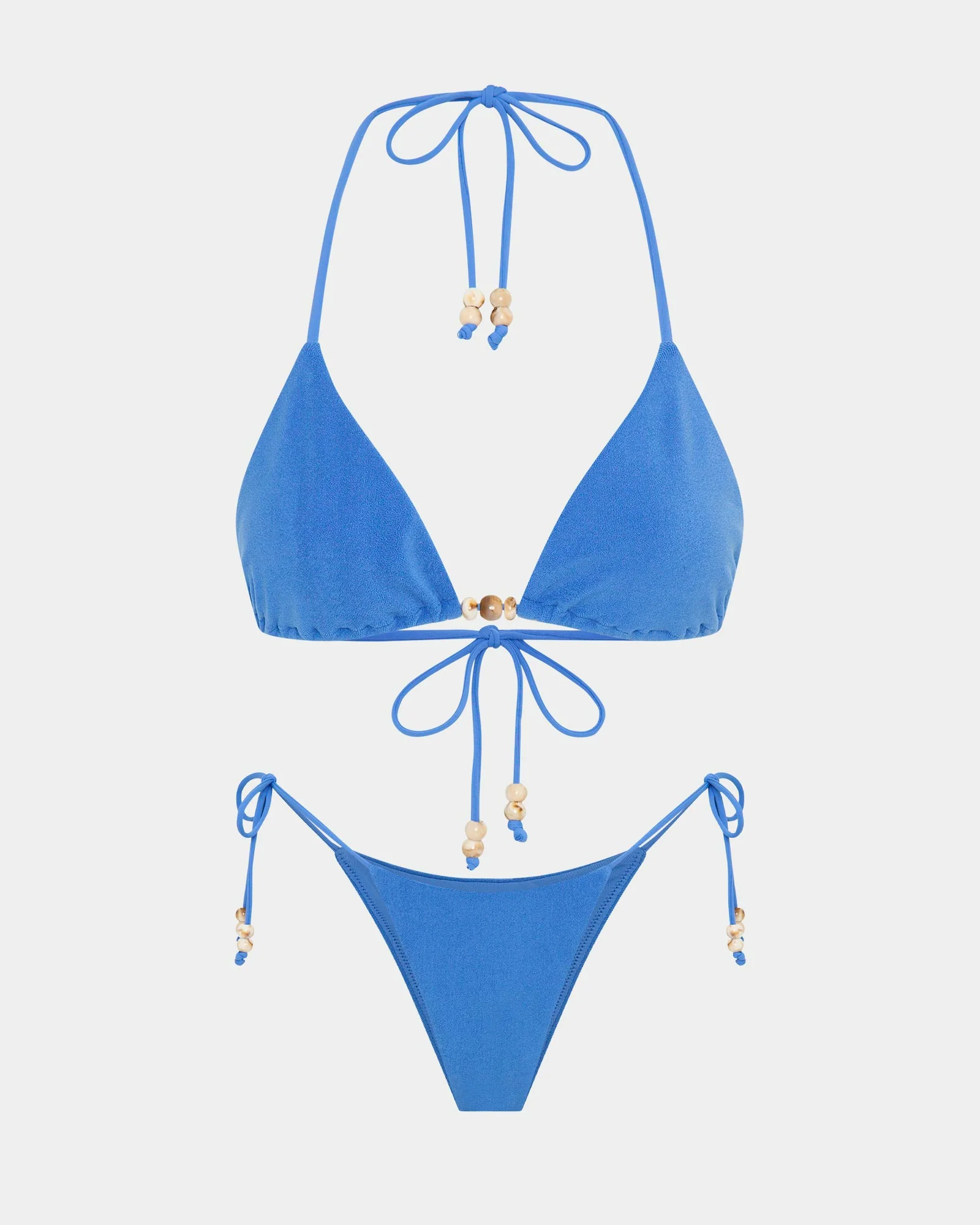 Amara Beaded Towelling Bikini Set - Image 4