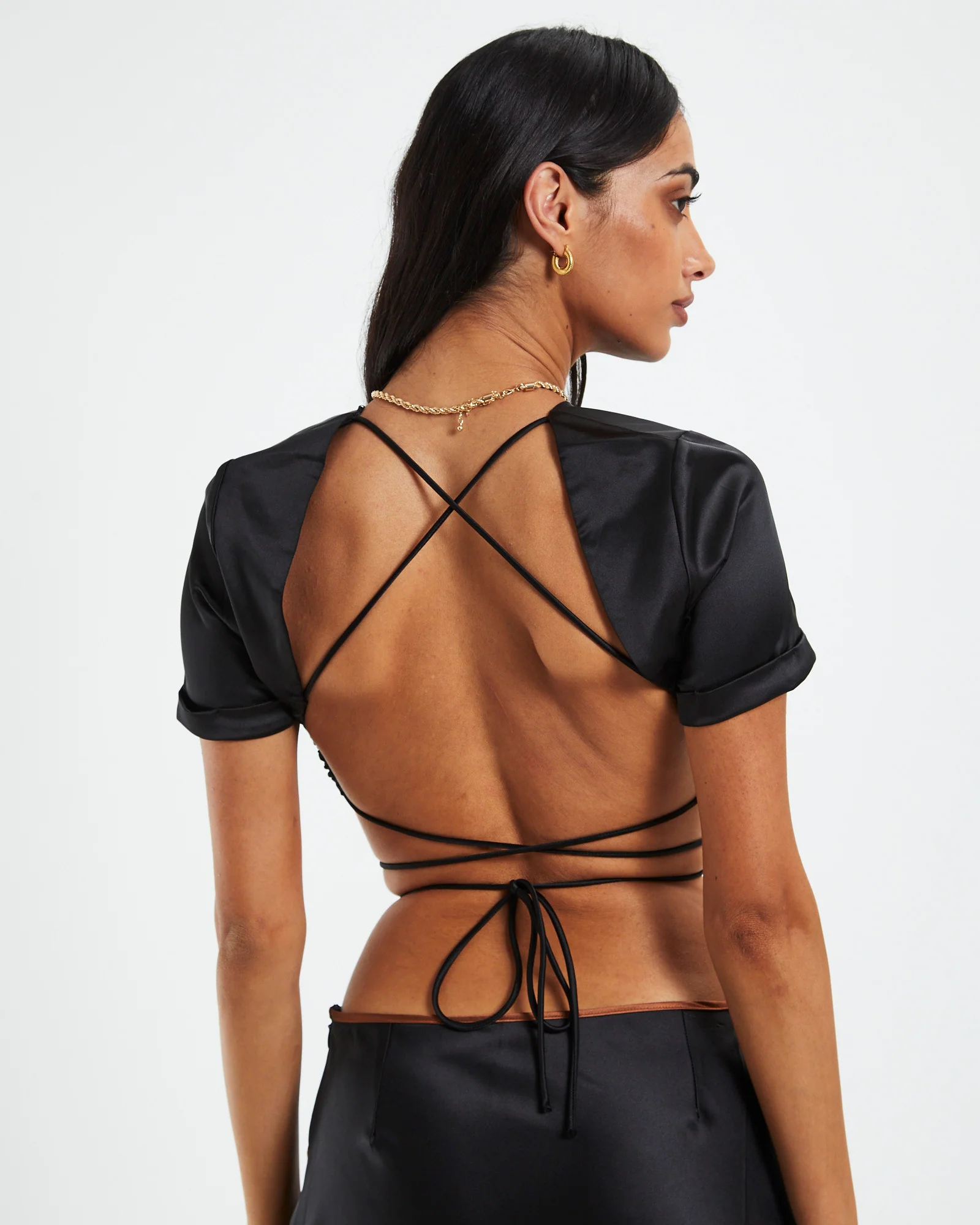 Andie Lace Back Baby Tee - Image 6