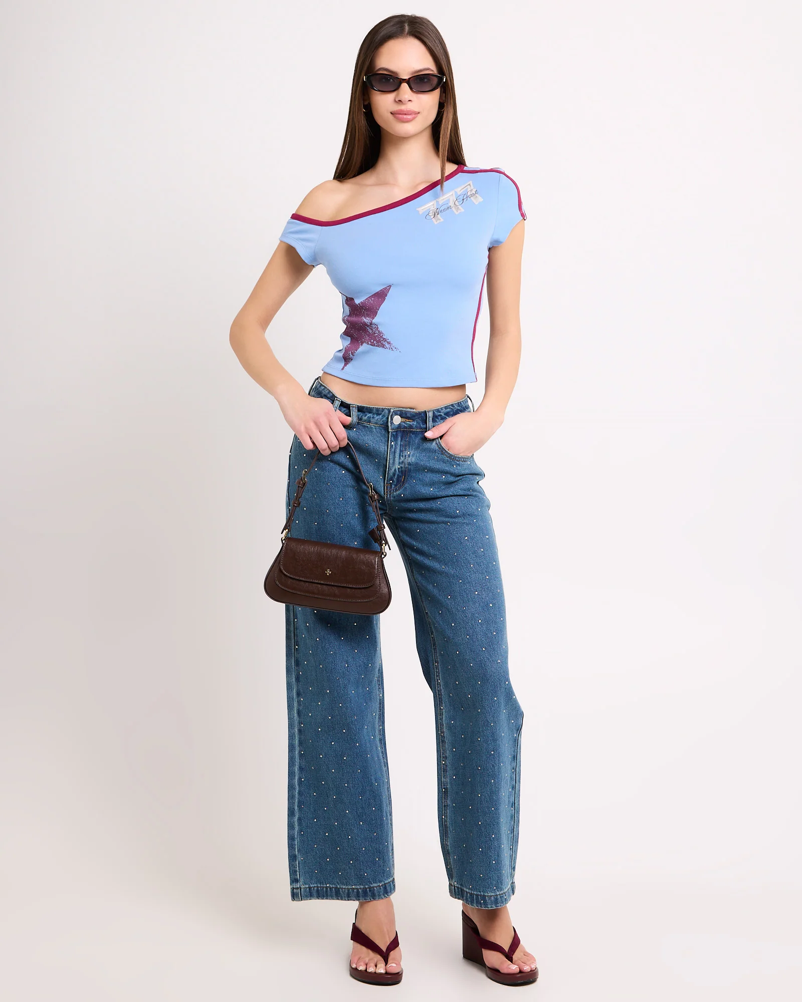 Angel Numbers One Shoulder Top - Image 4