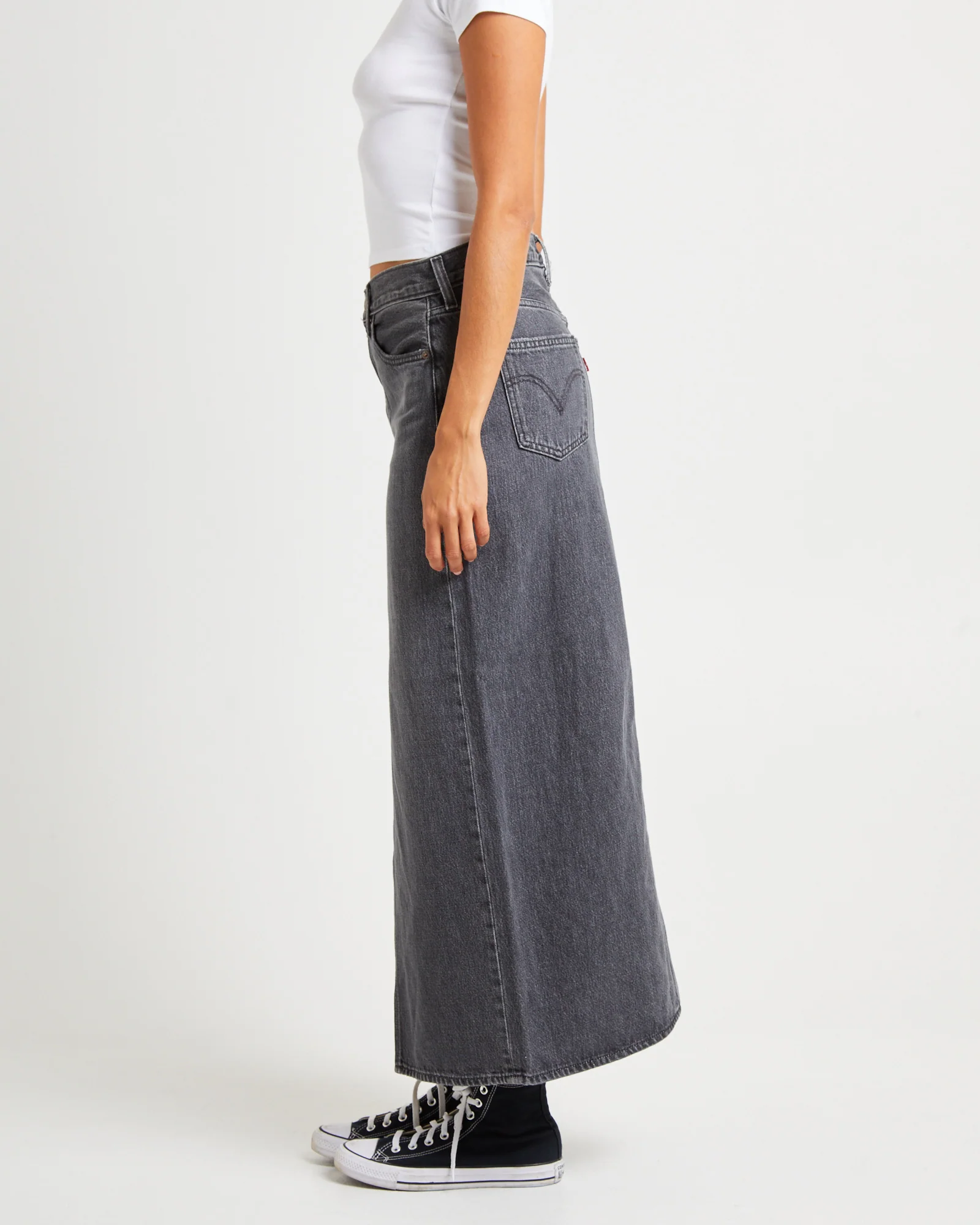 Ankle Column Denim Maxi Denim Skirt Adventure Seeker - Image 4