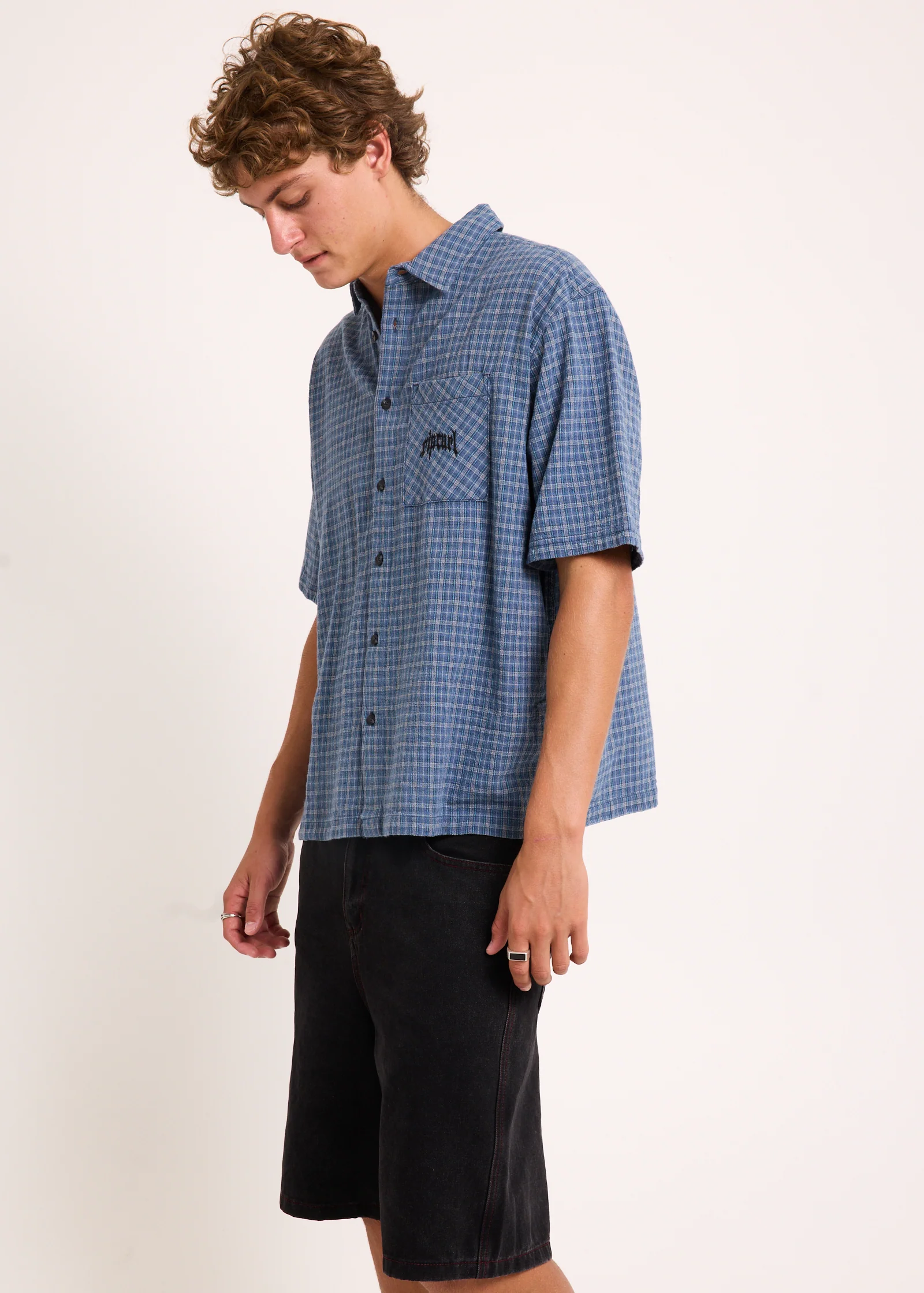 Archive Goth Plaid Short Sleeve Shirt - Image 4