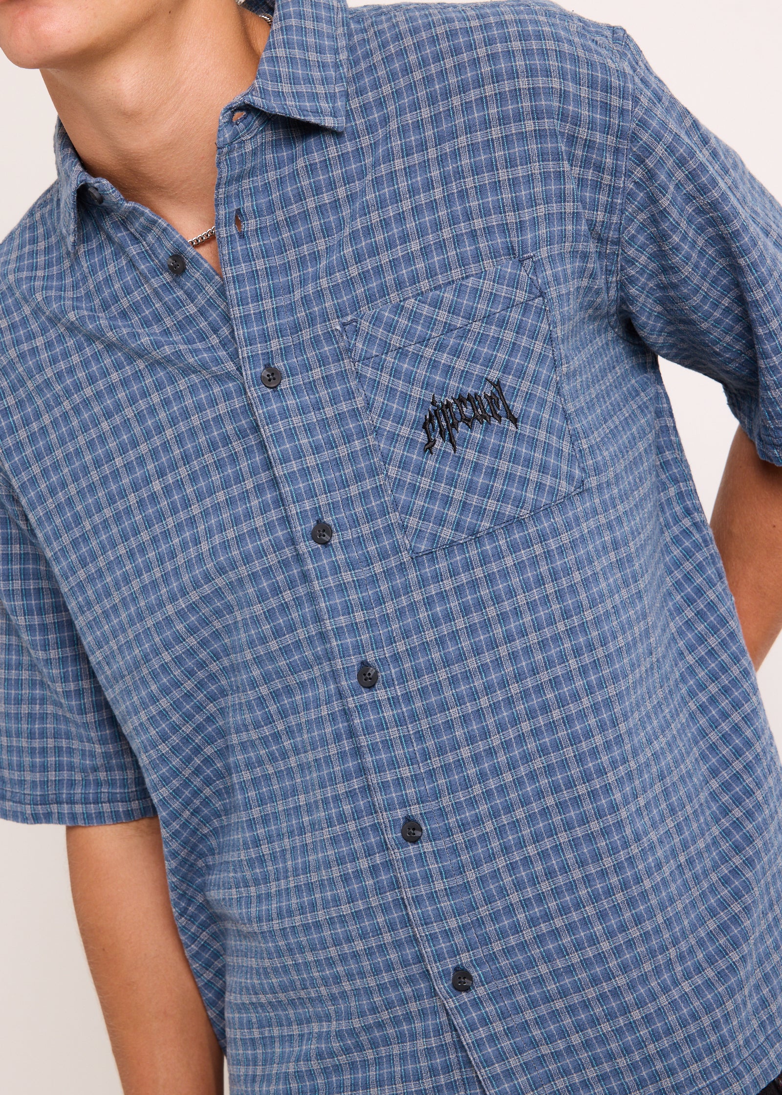 Archive Goth Plaid Short Sleeve Shirt - Image 5