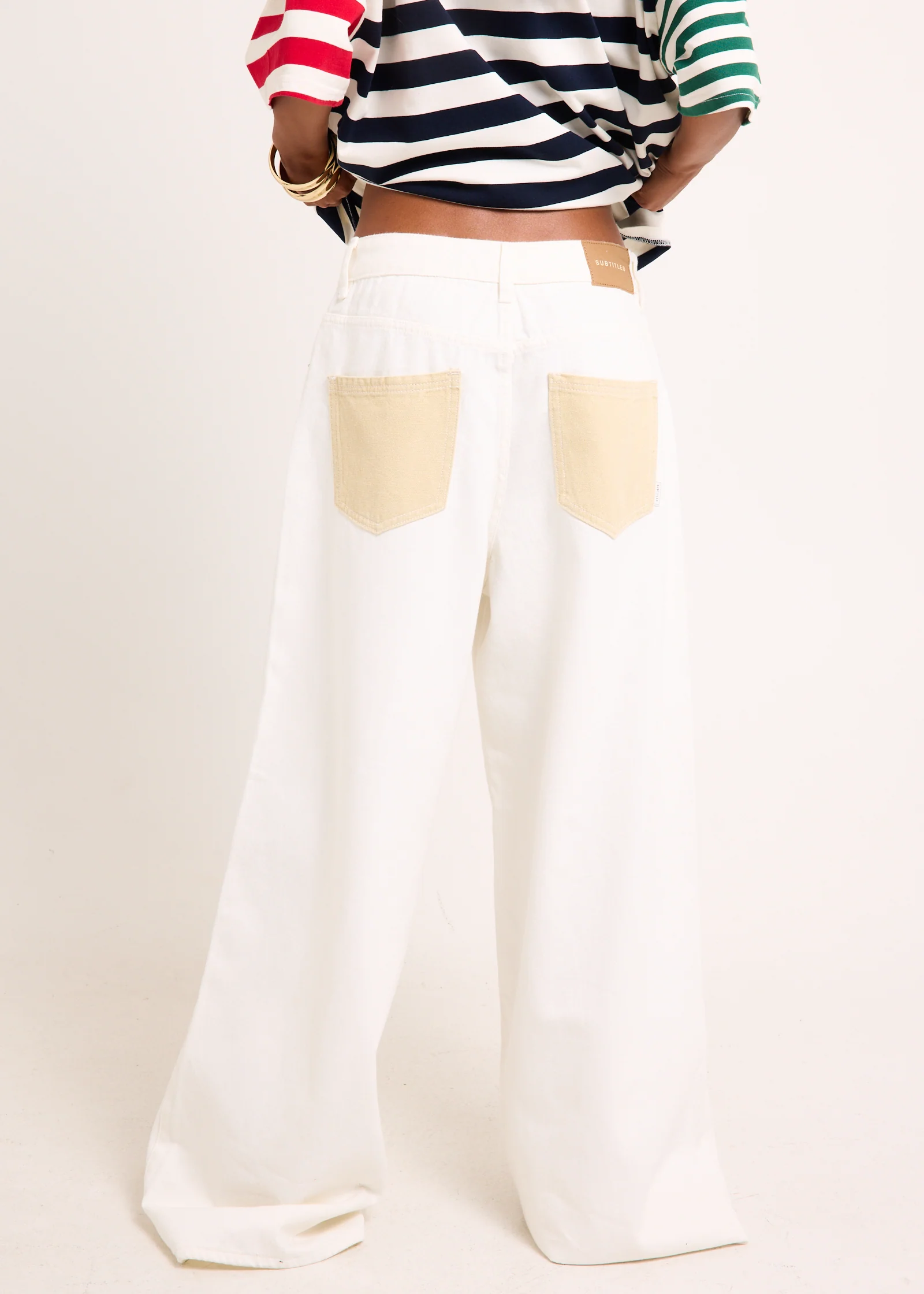 Aria Two Tone Relaxed Denim Jeans - Image 4
