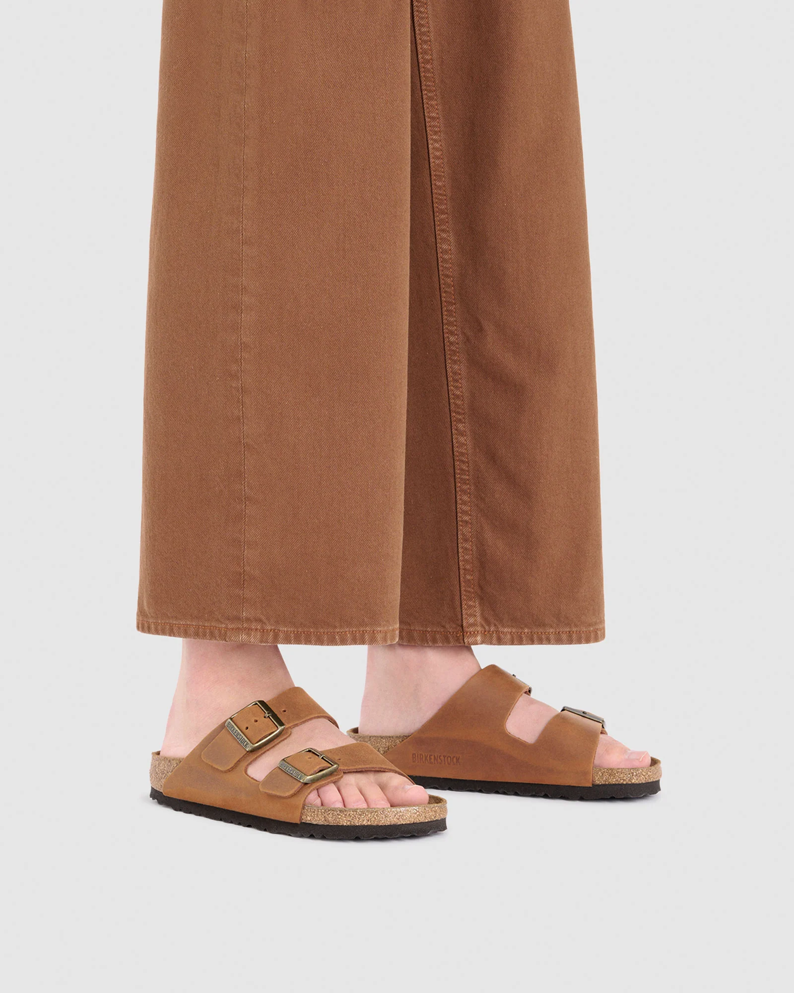 Arizona Oiled Leather Sandals Cognac - Image 6