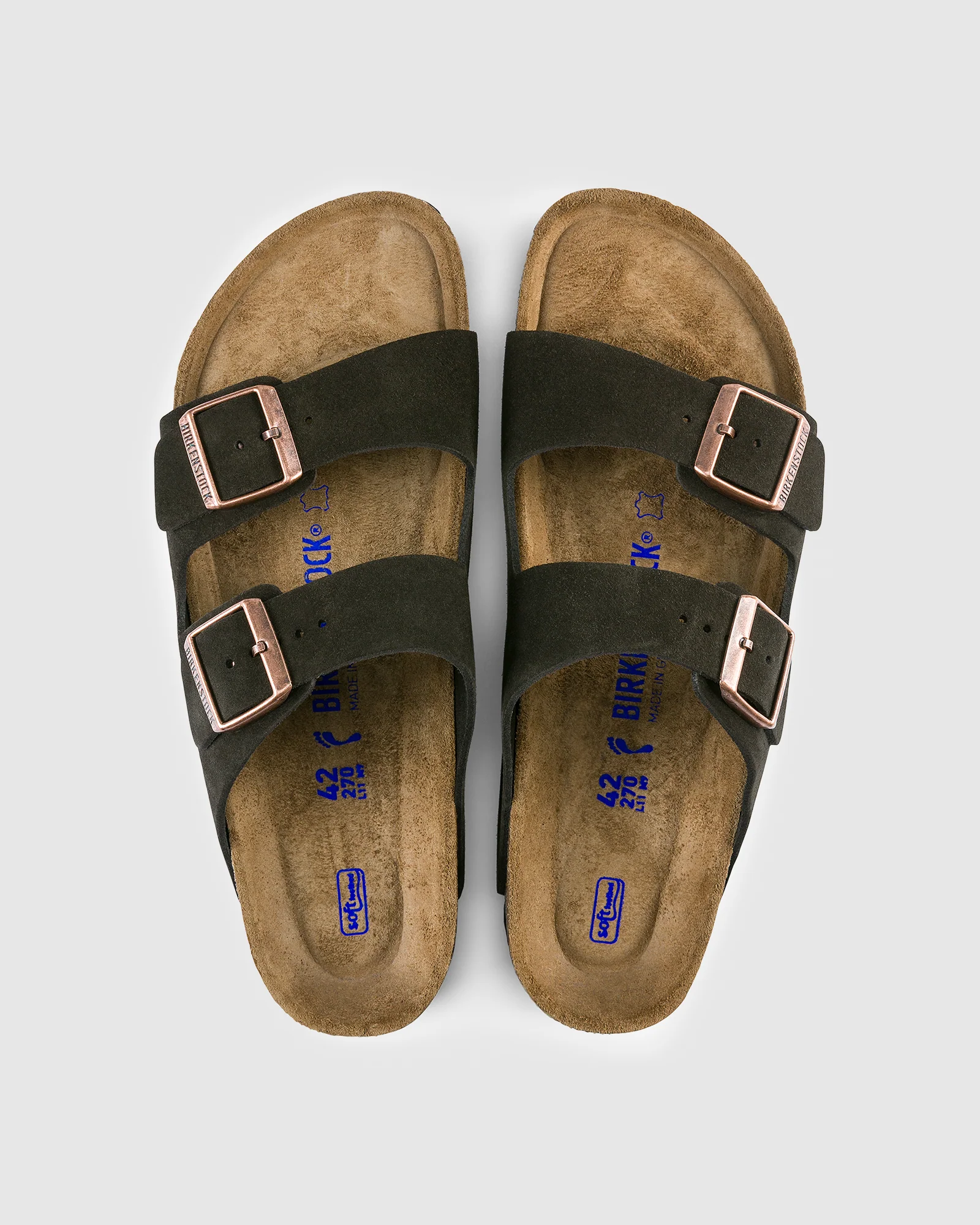 Arizona Soft Foot Bed Suede Leather Sandal - Image 4