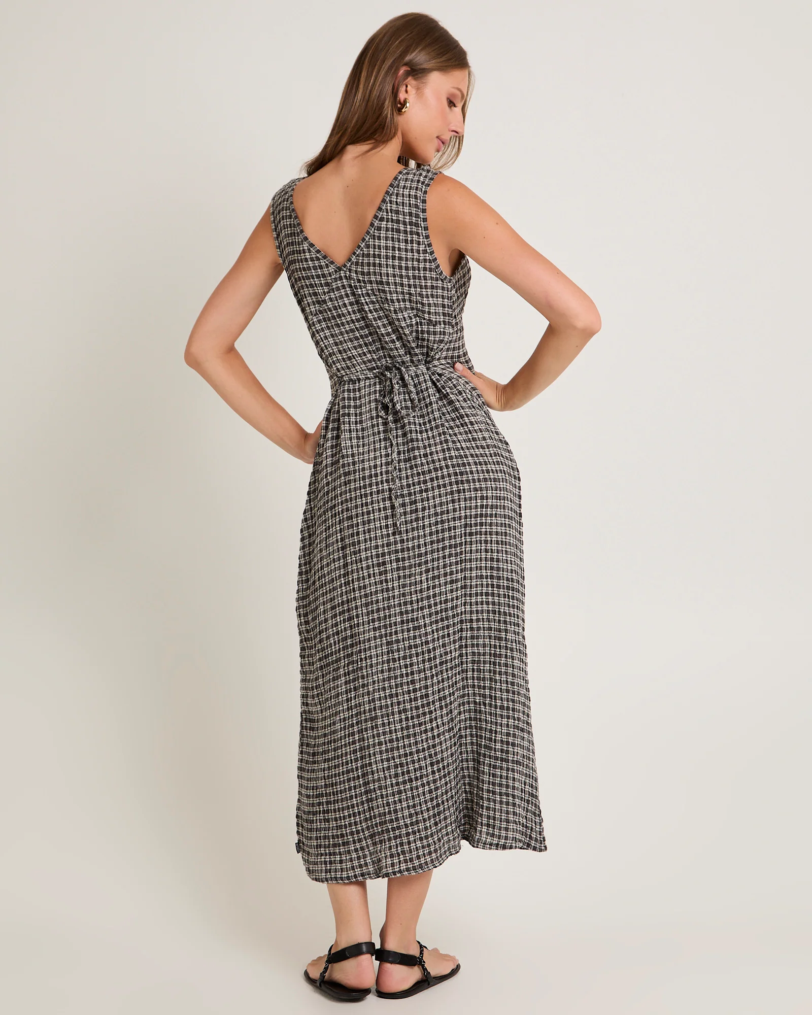 Asta Seersucker Maxi Dress - Image 3