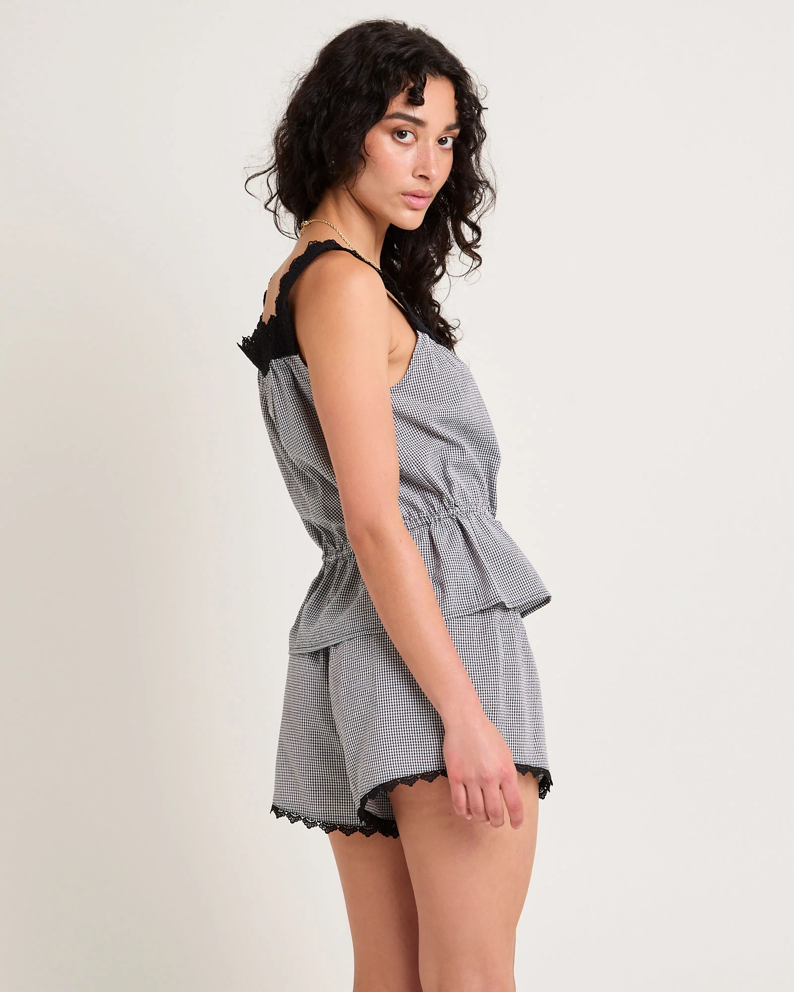 Aster Lace Insert Cotton Cami Top - Image 2