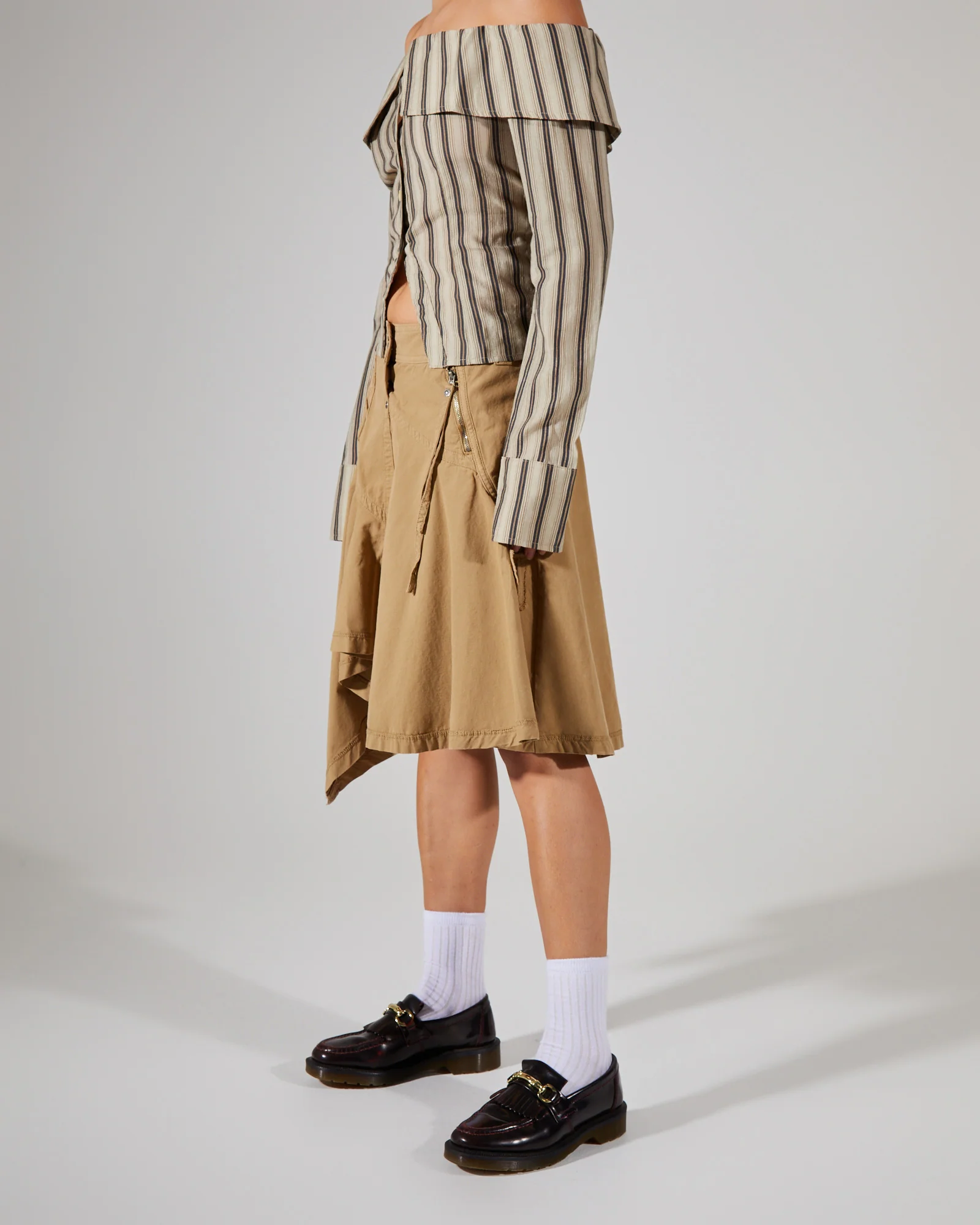 Asymmetric Choppy Cargo Skirt - Image 4