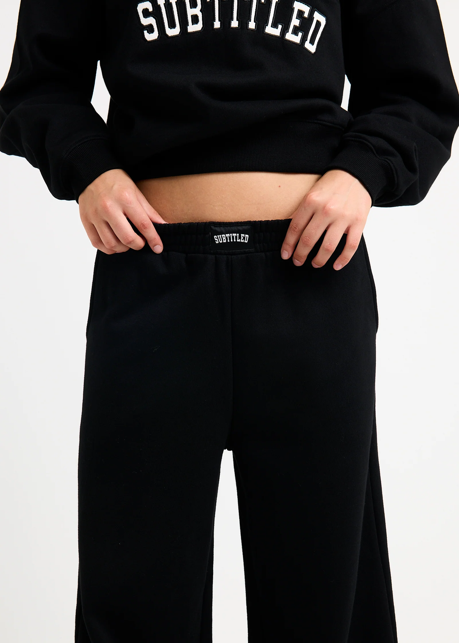 Athletic Wide Leg Fleece Pants - Image 5