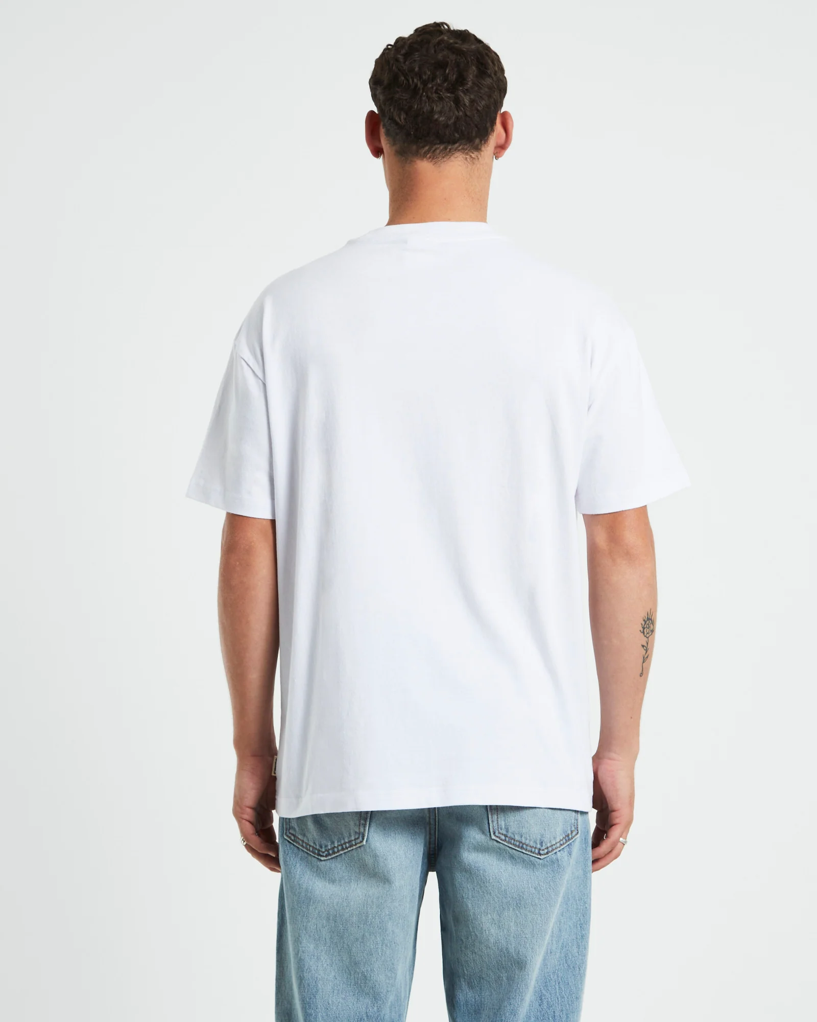 Atom Short Sleeve T-Shirt in White - Image 2