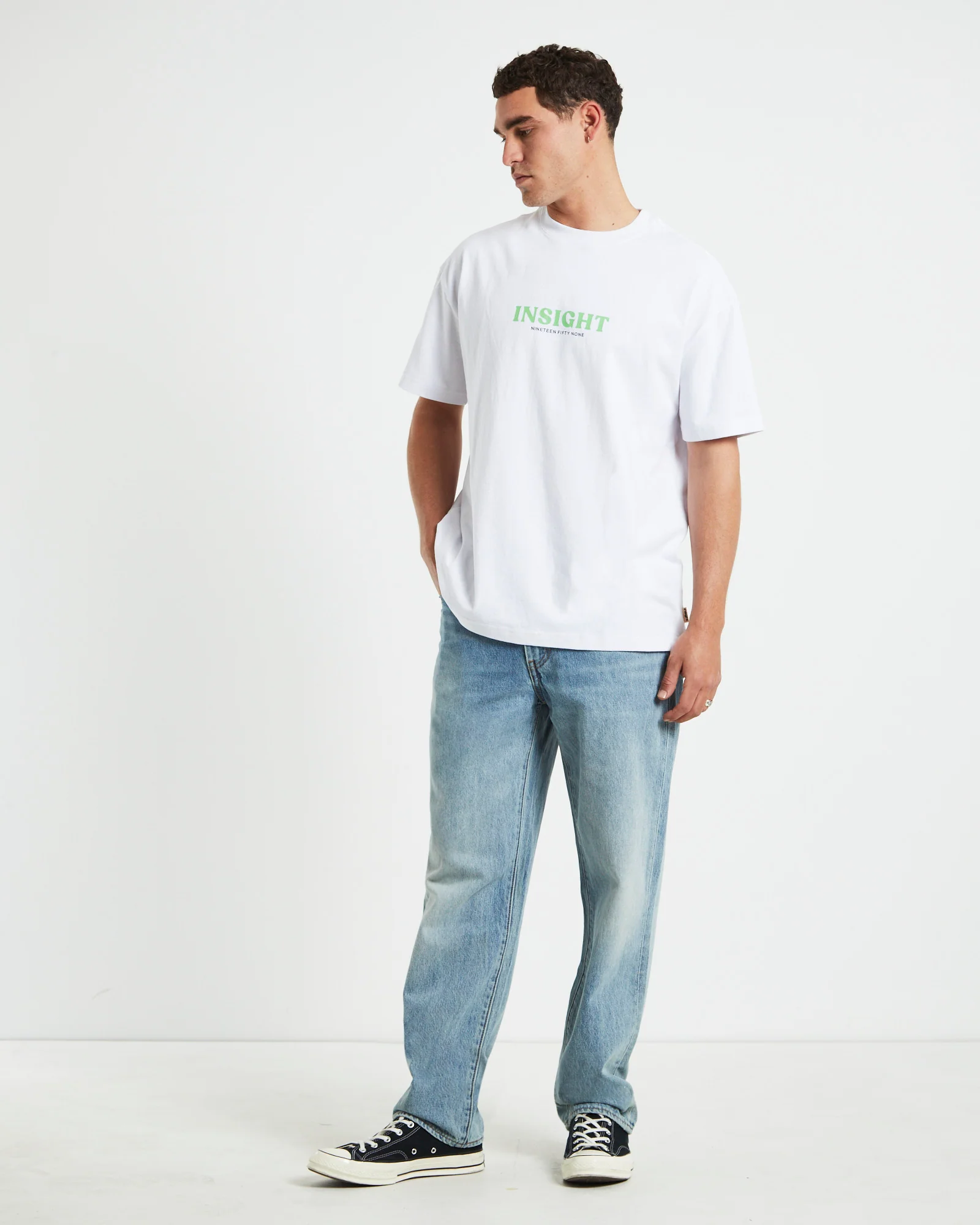 Atom Short Sleeve T-Shirt in White - Image 3