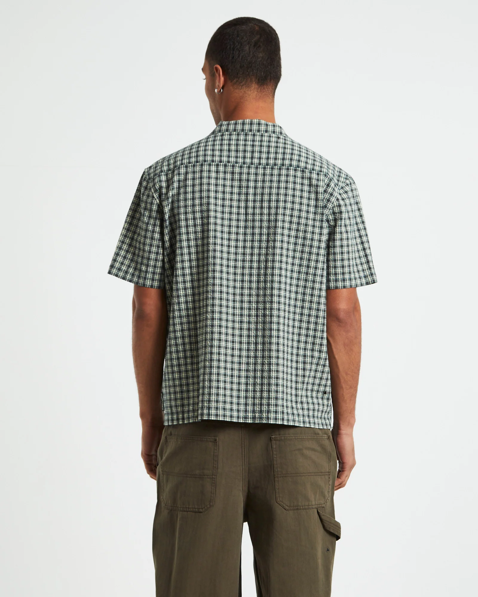 Aura Check Short Sleeve Shirt Grey - Image 2