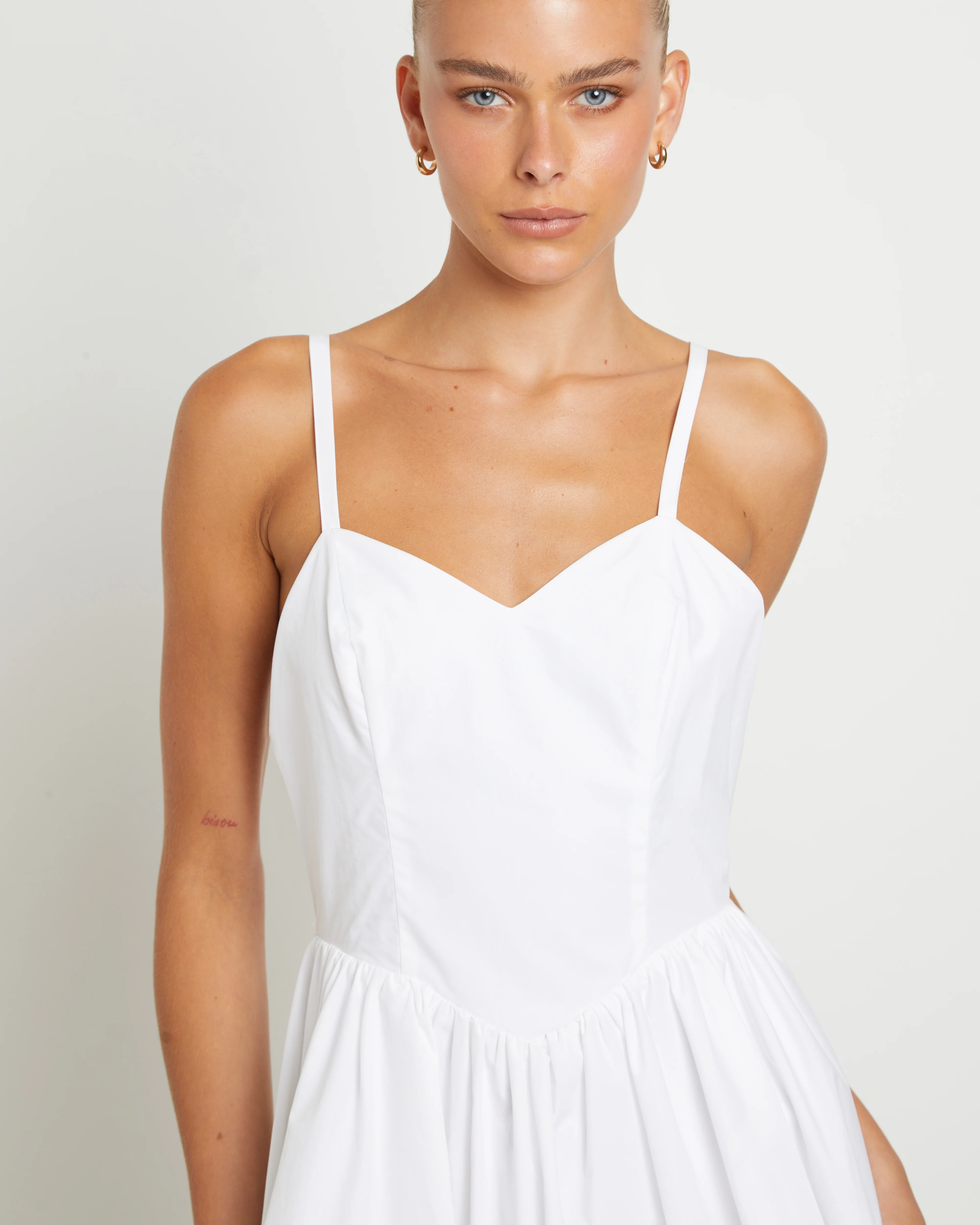 Aurelia Mini Dress in White - Image 4