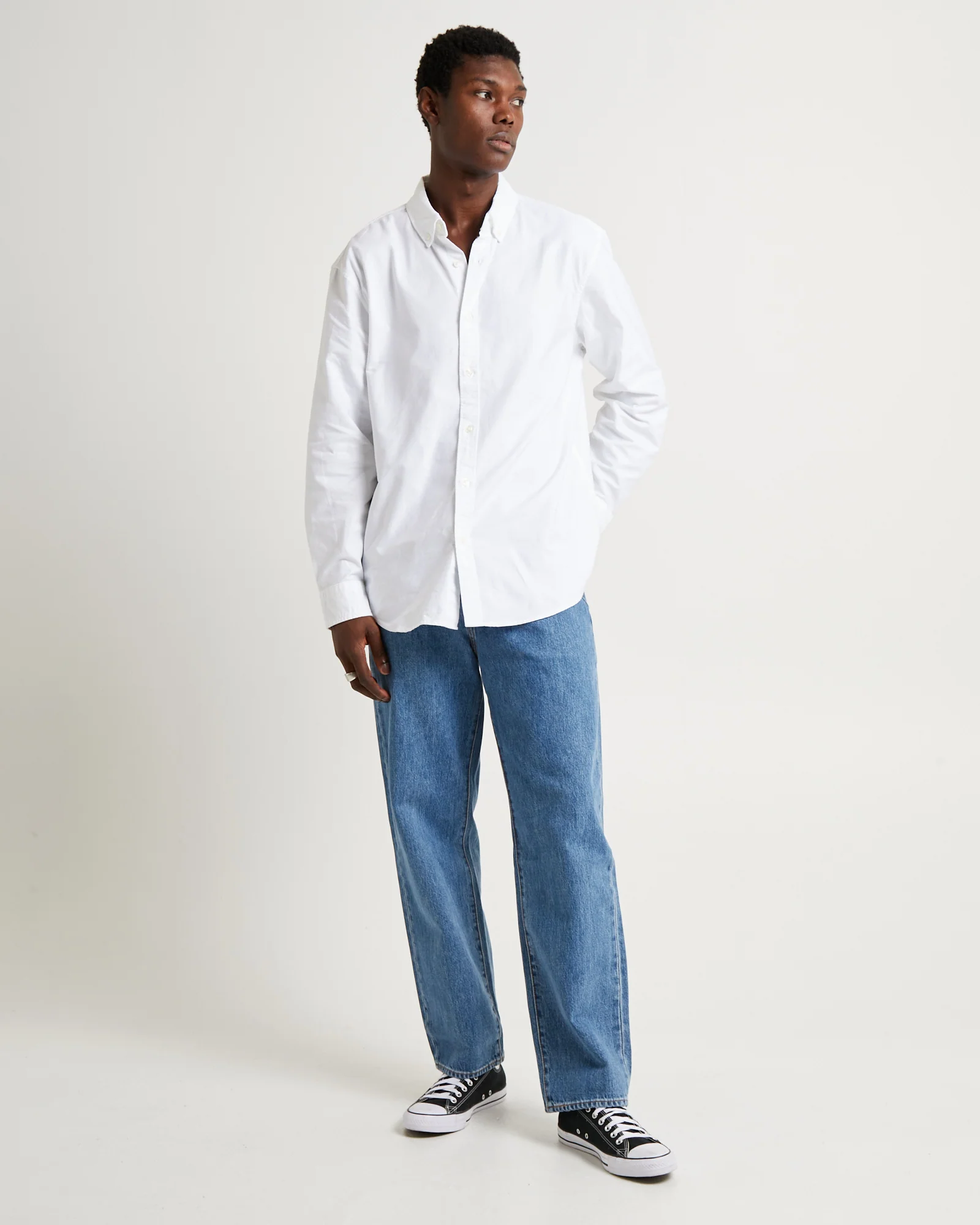Authentic Button Down Long Sleeve Bright White - Image 3
