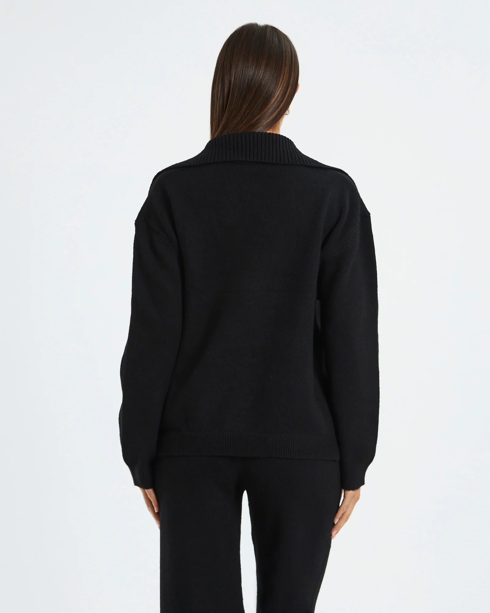 Avari Knit Lounge Polo Black - Image 2