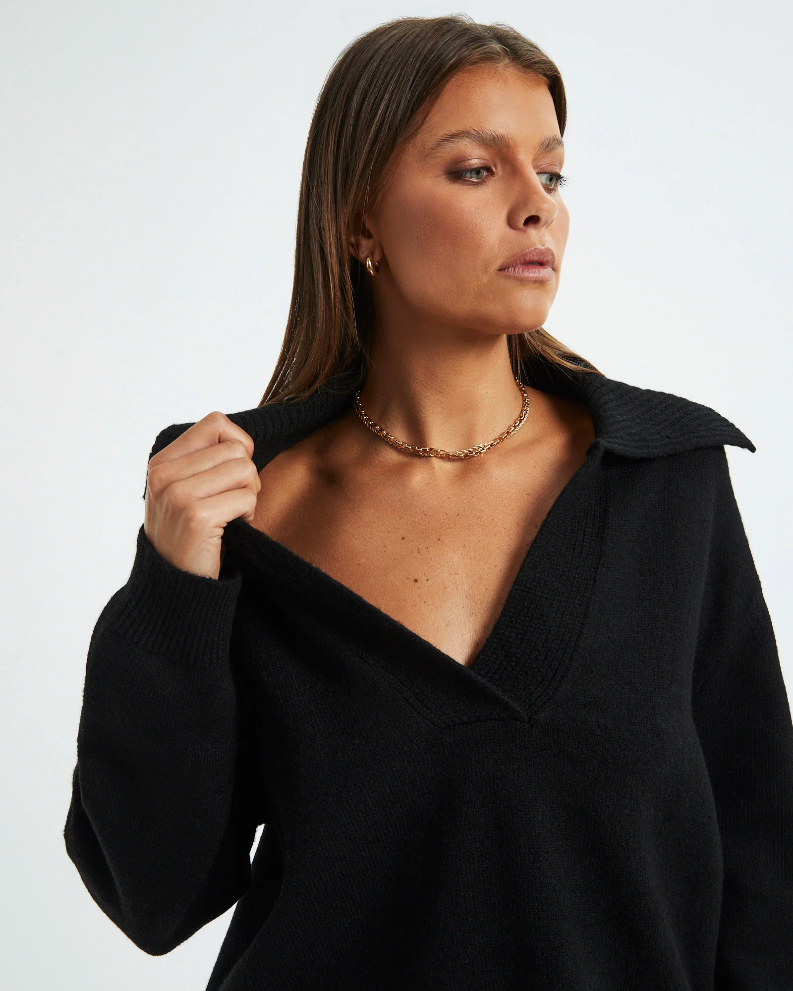 Avari Knit Lounge Polo Black - Image 6