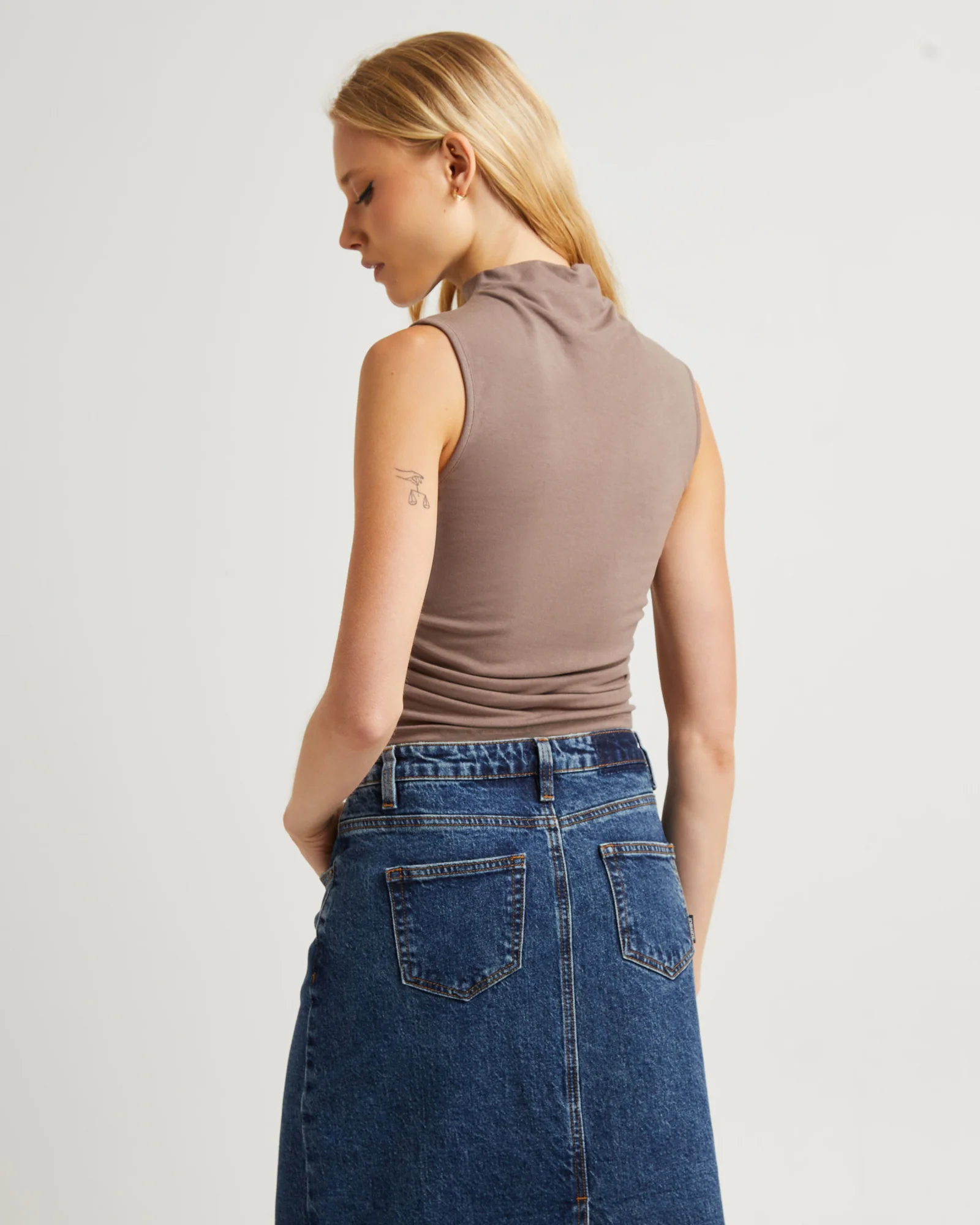 Avery High Neck Ruch Tank Top - Image 2