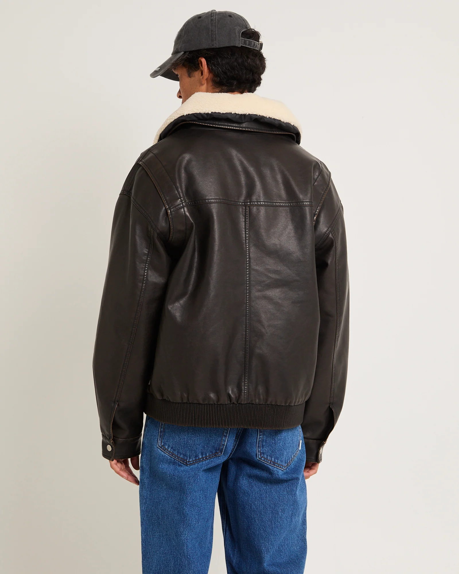 Aviator Leather Jacket - Image 2